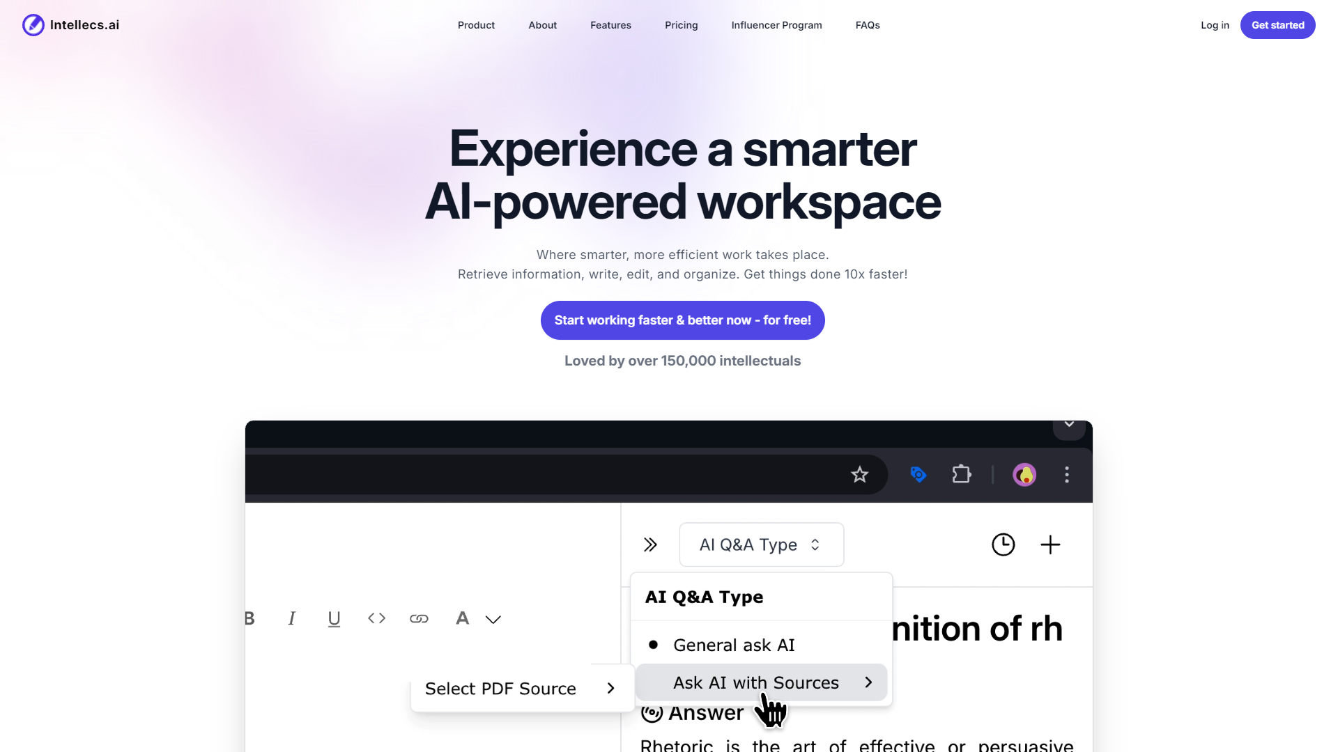 Screenshot for Intellecs.ai