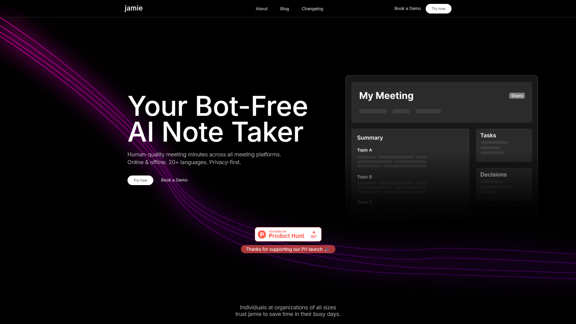 Screenshot for Jamie AI