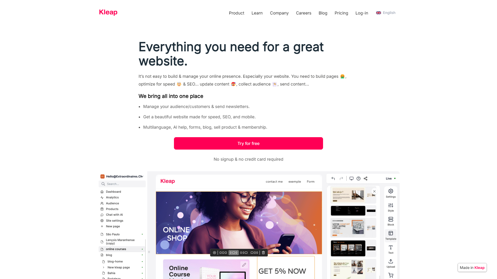 Screenshot for Kleap