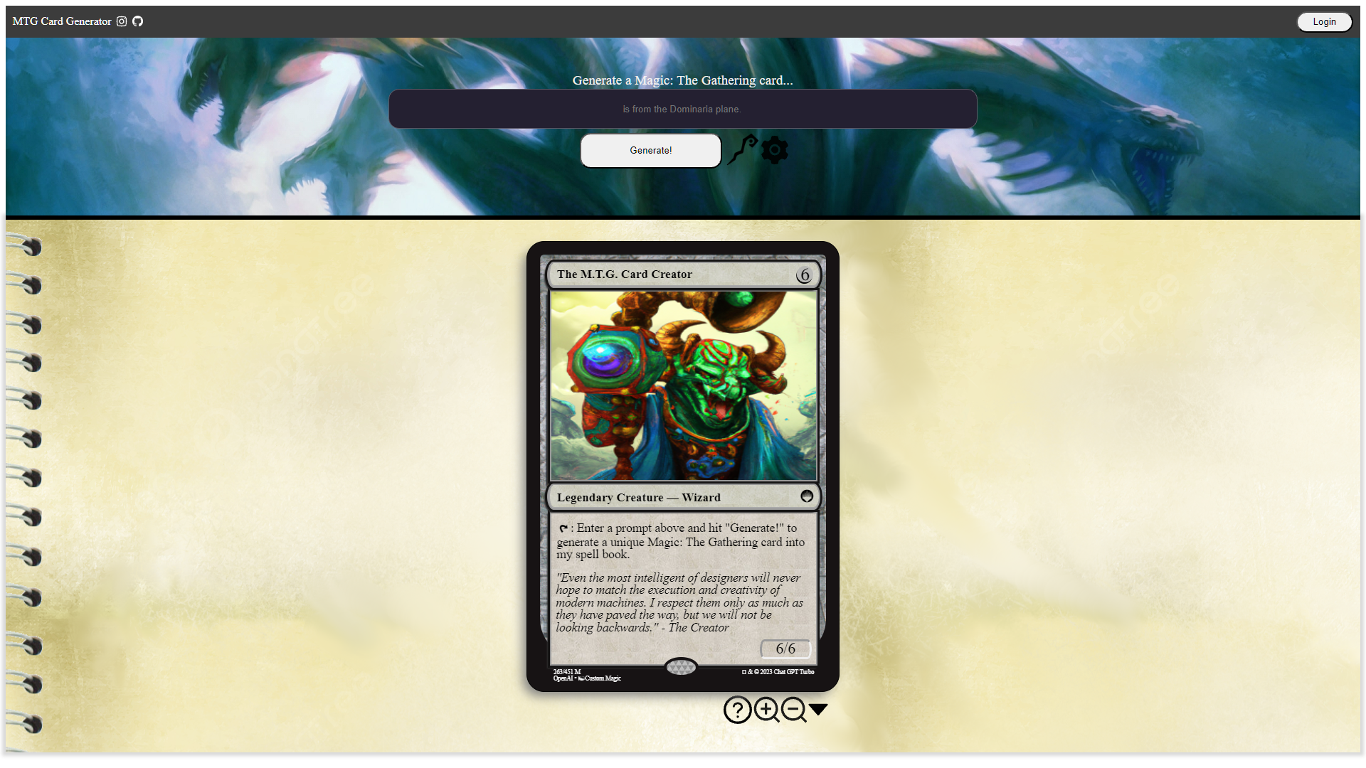 Screenshot for MTG Card Creator