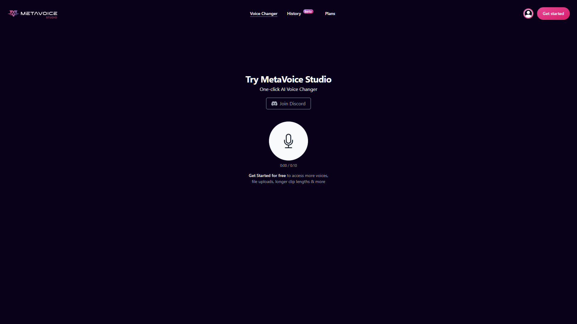 Screenshot for MetaVoice Studio