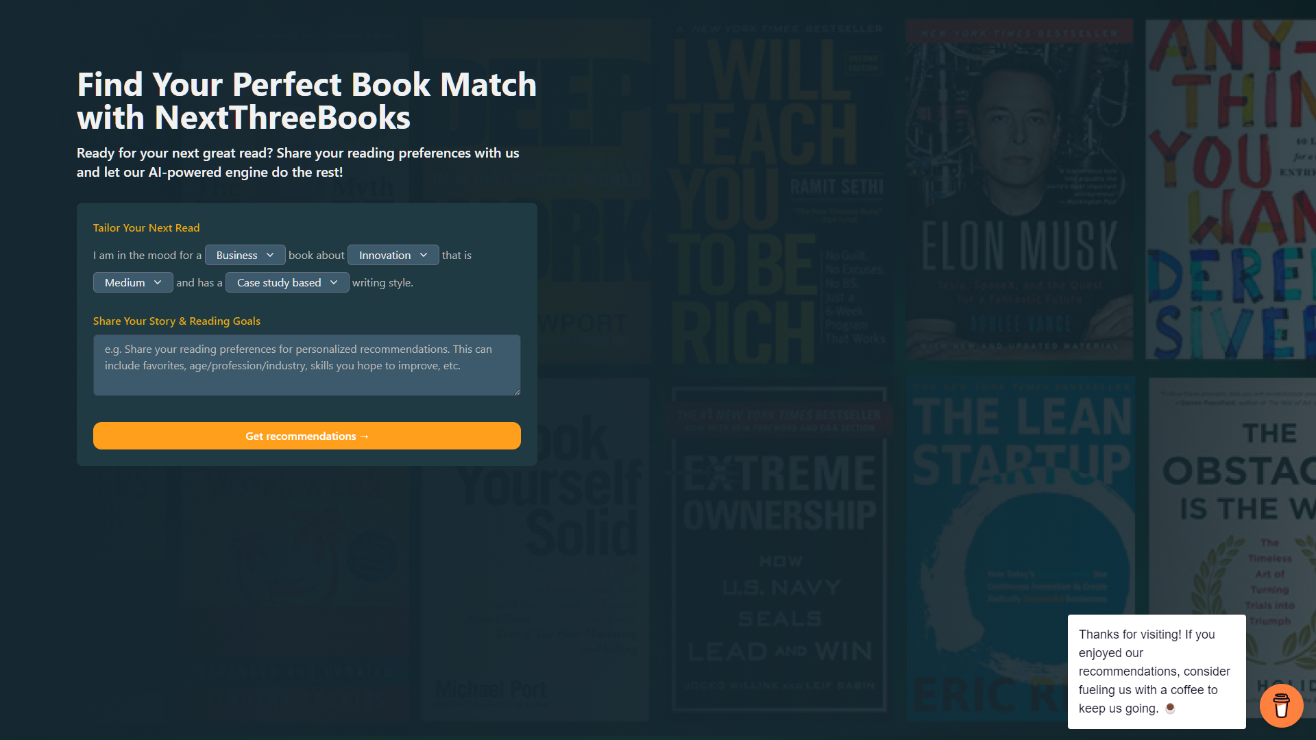 Screenshot for Next Three Books