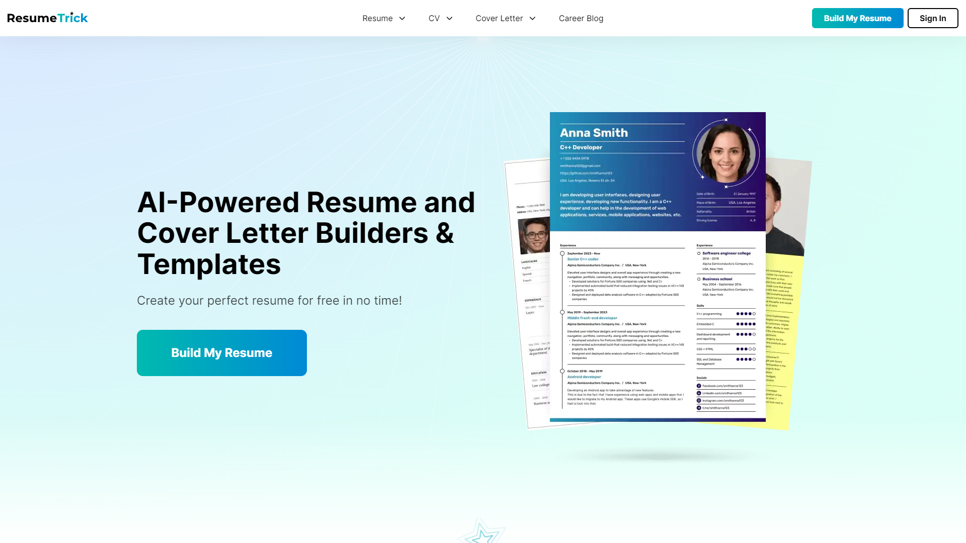 Screenshot for Resume Trick