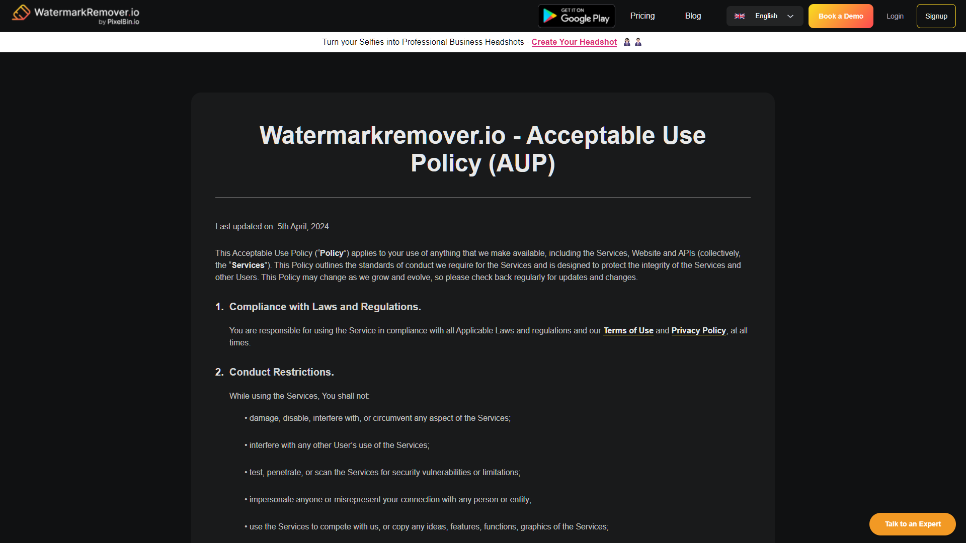 Screenshot for WatermarkRemover.io