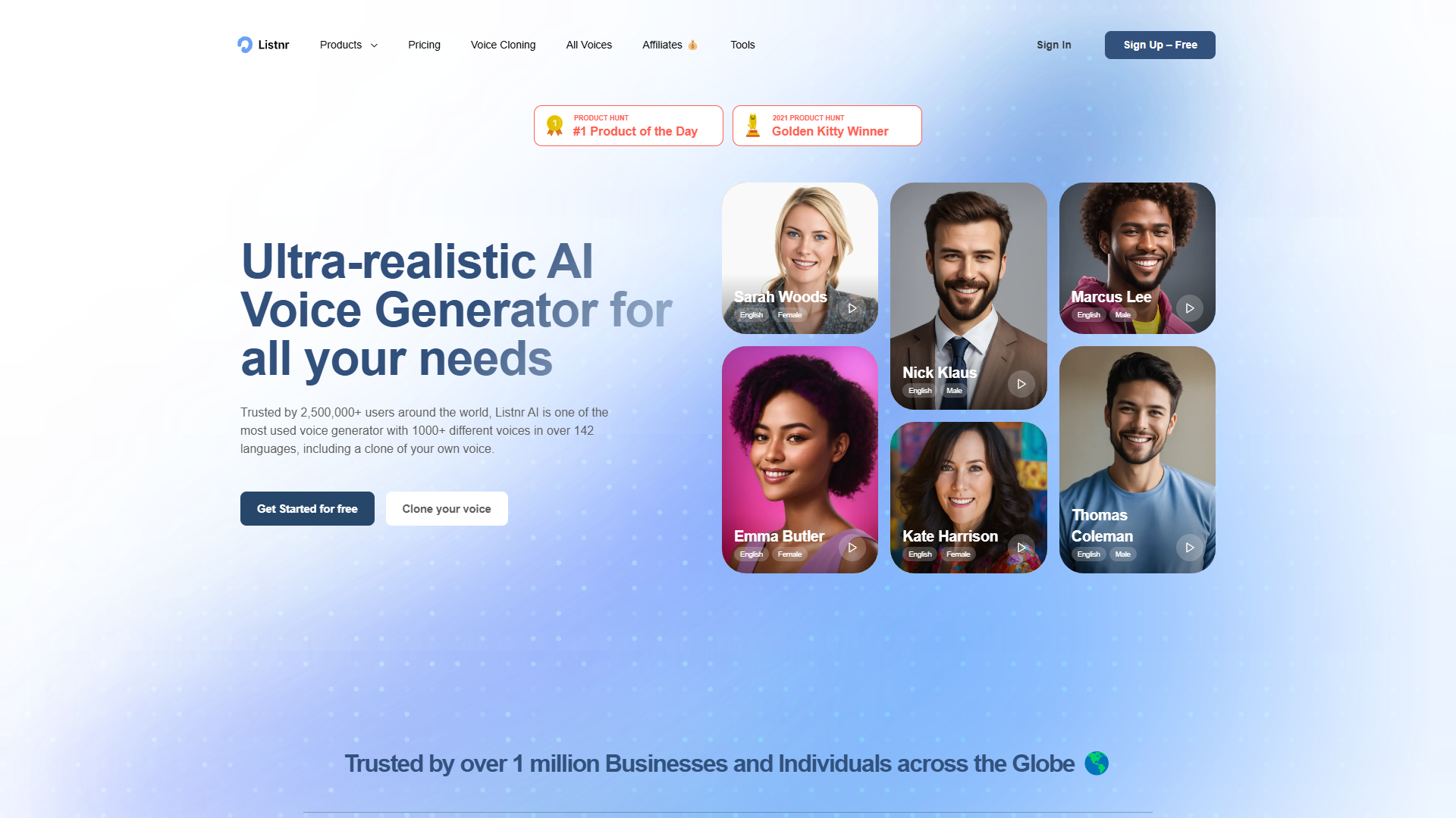 Screenshot for Listnr AI