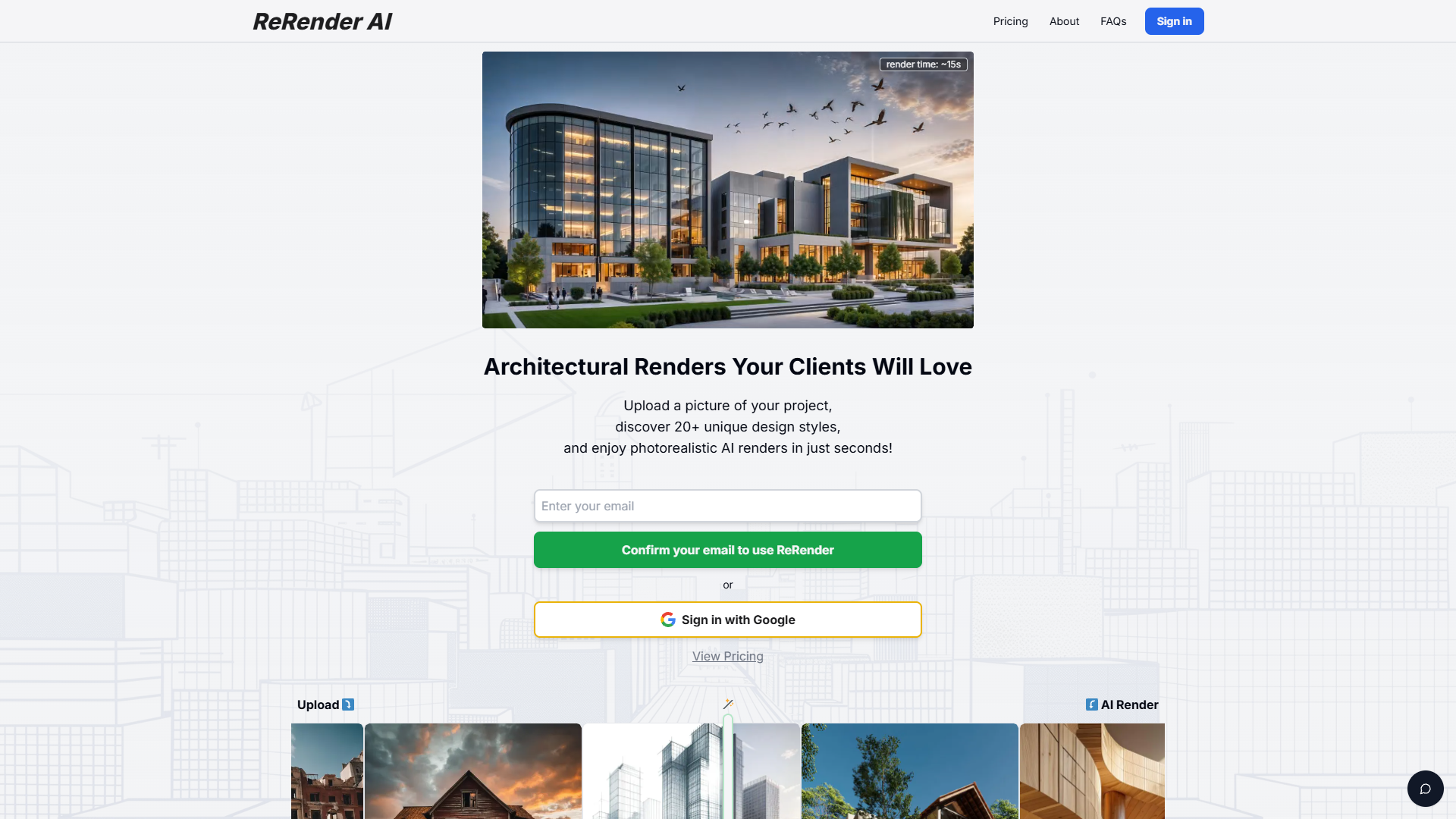 Screenshot for ReRender AI