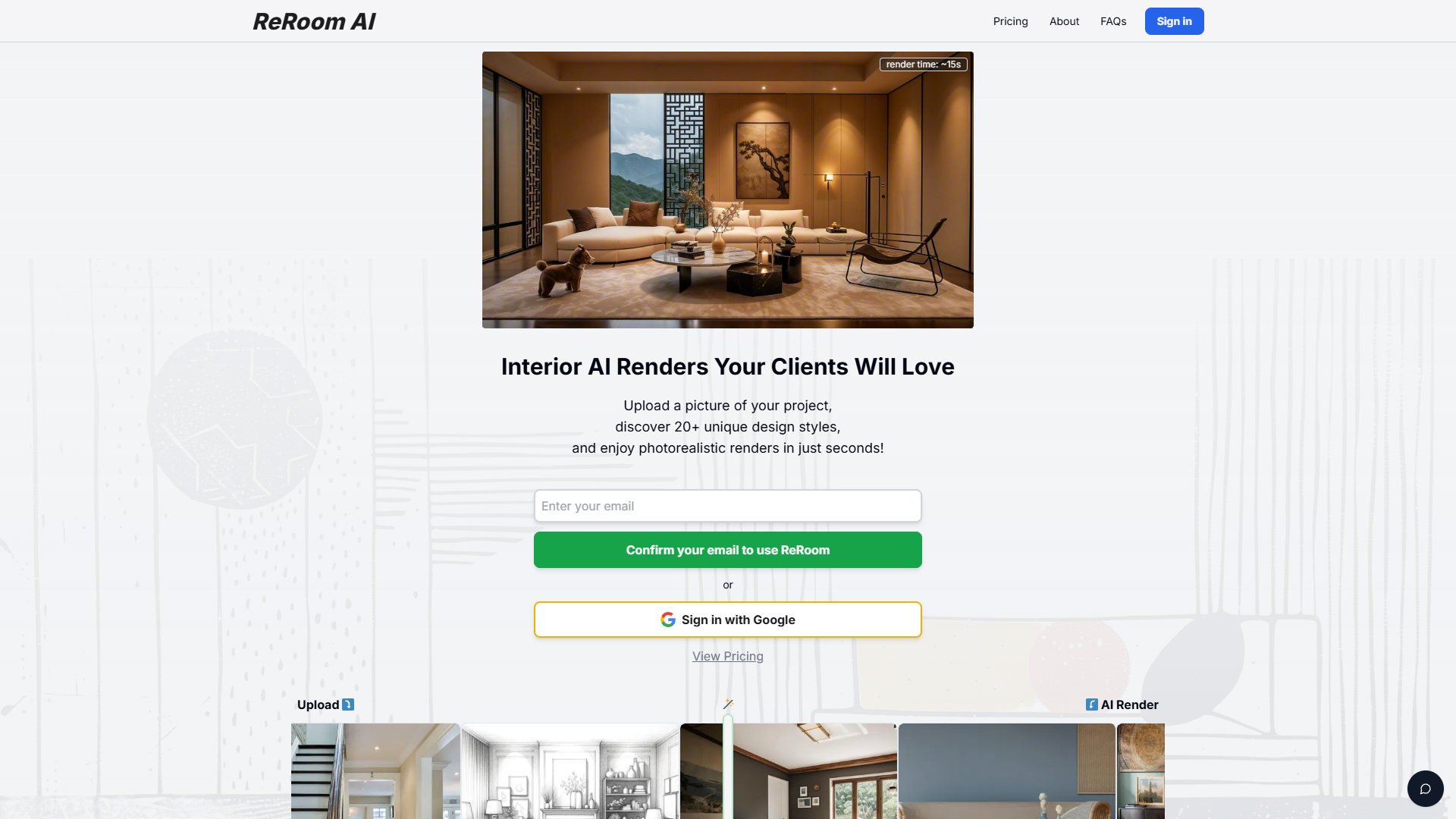 Screenshot for ReRoom AI