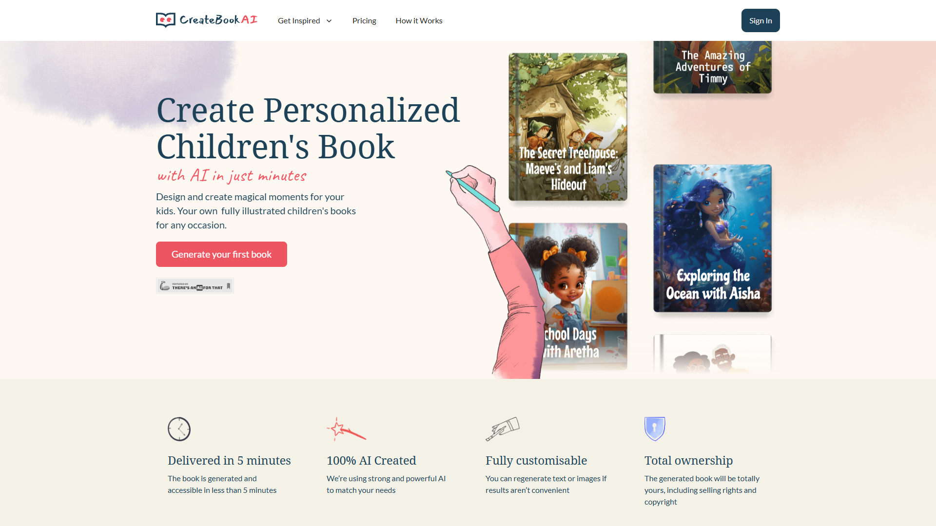 Screenshot for CreateBookAI