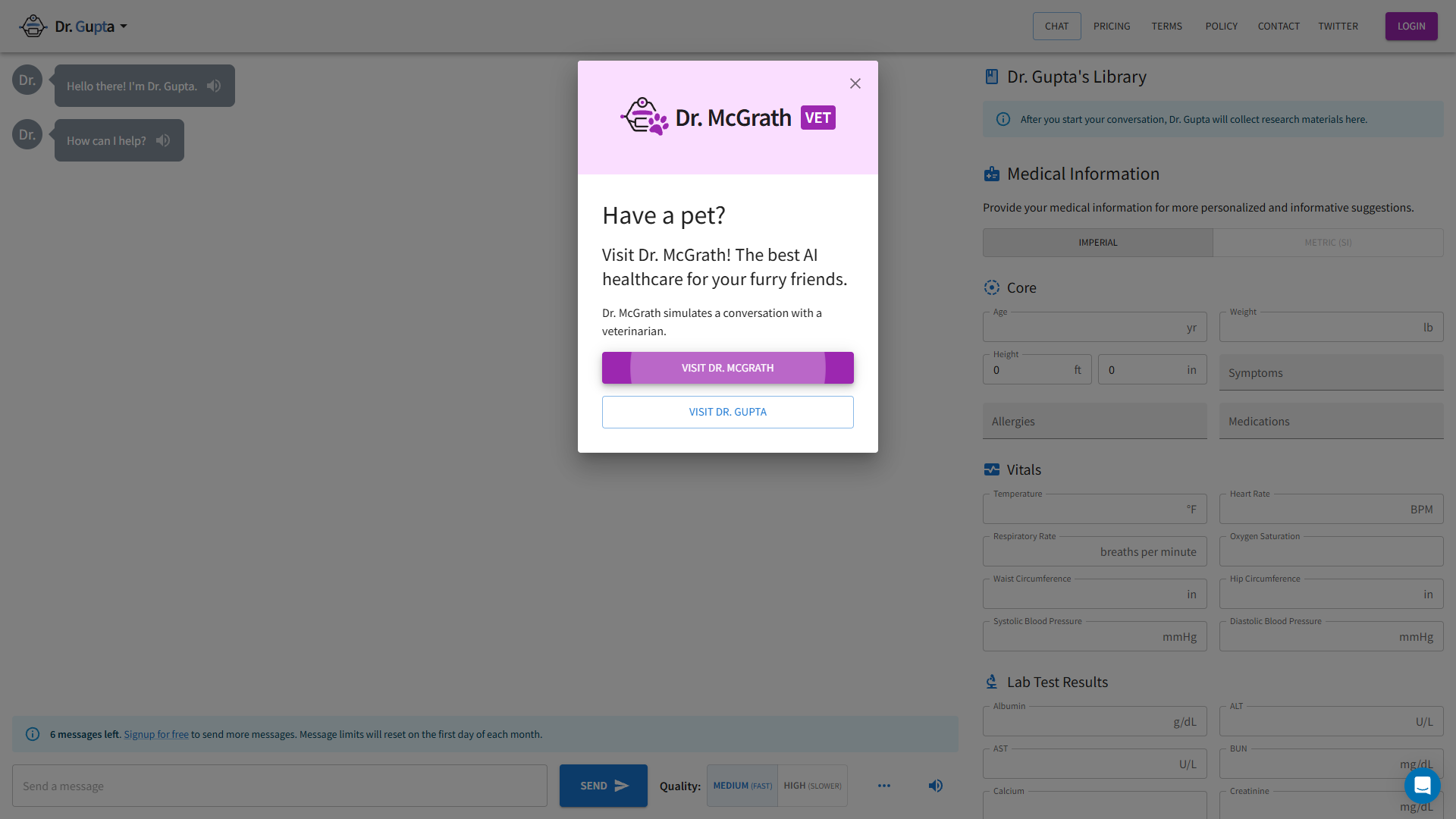 Screenshot for Dr. Gupta