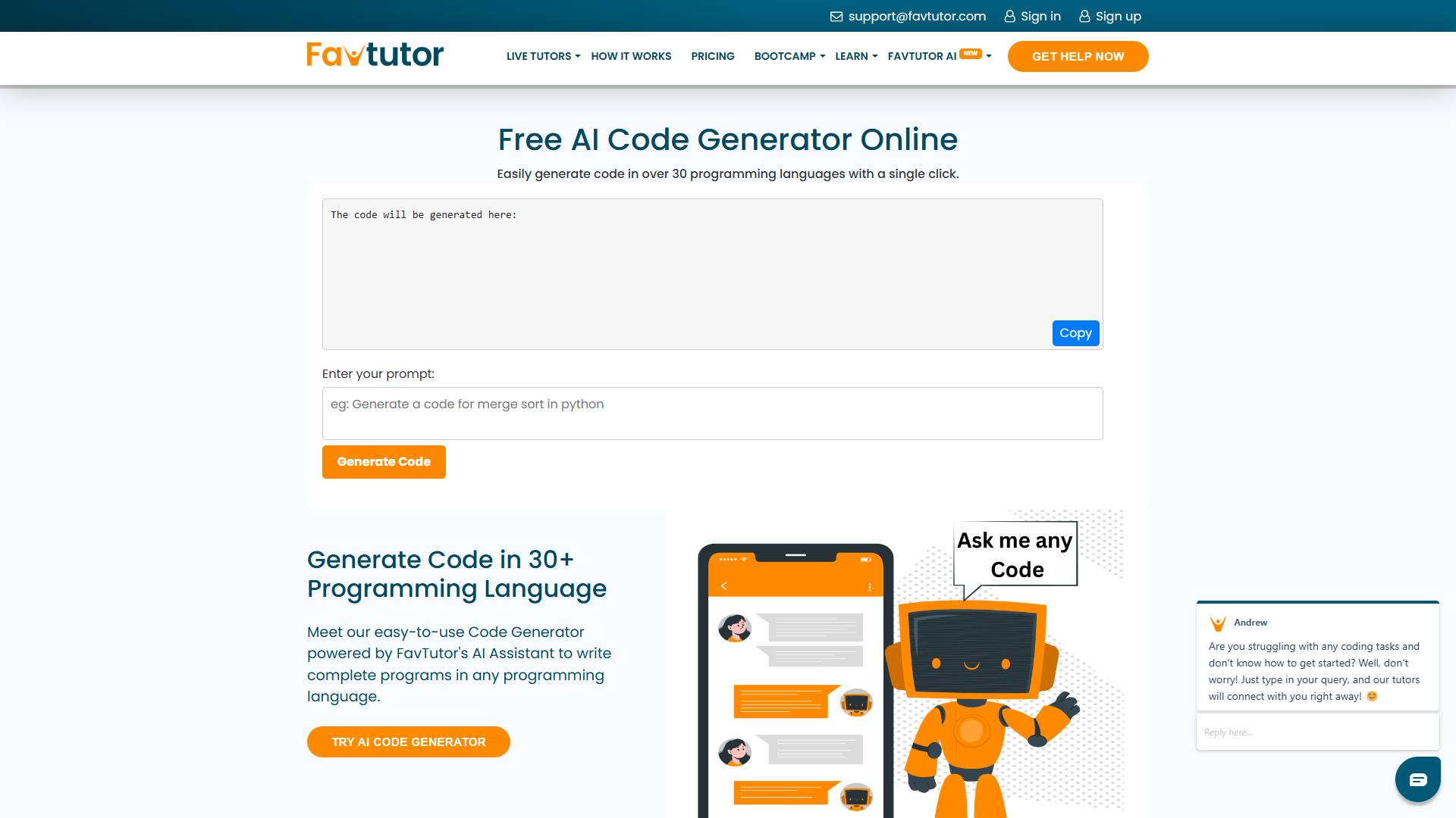 Screenshot for FavTutor