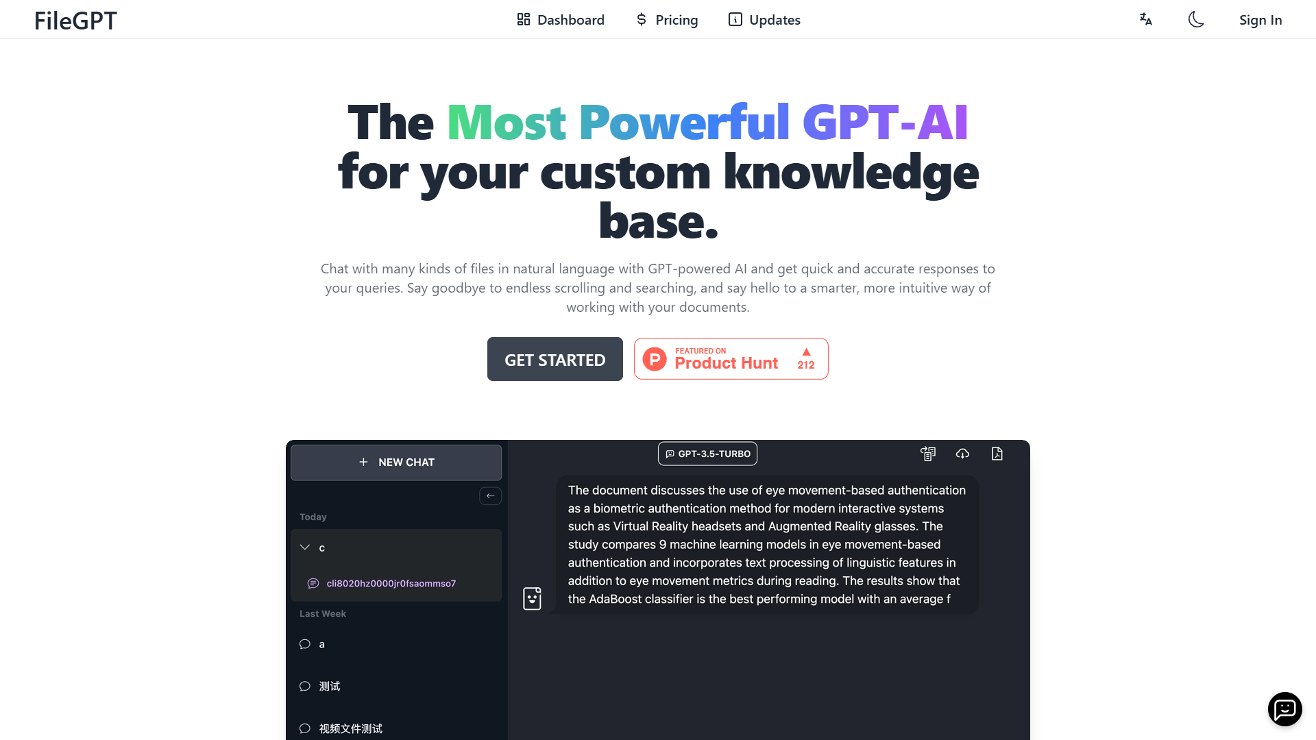 Screenshot for FileGPT