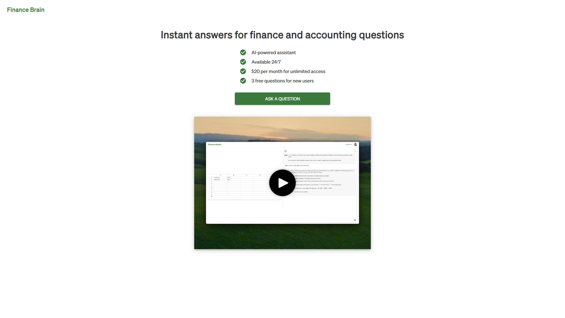 Screenshot for Finance Brain