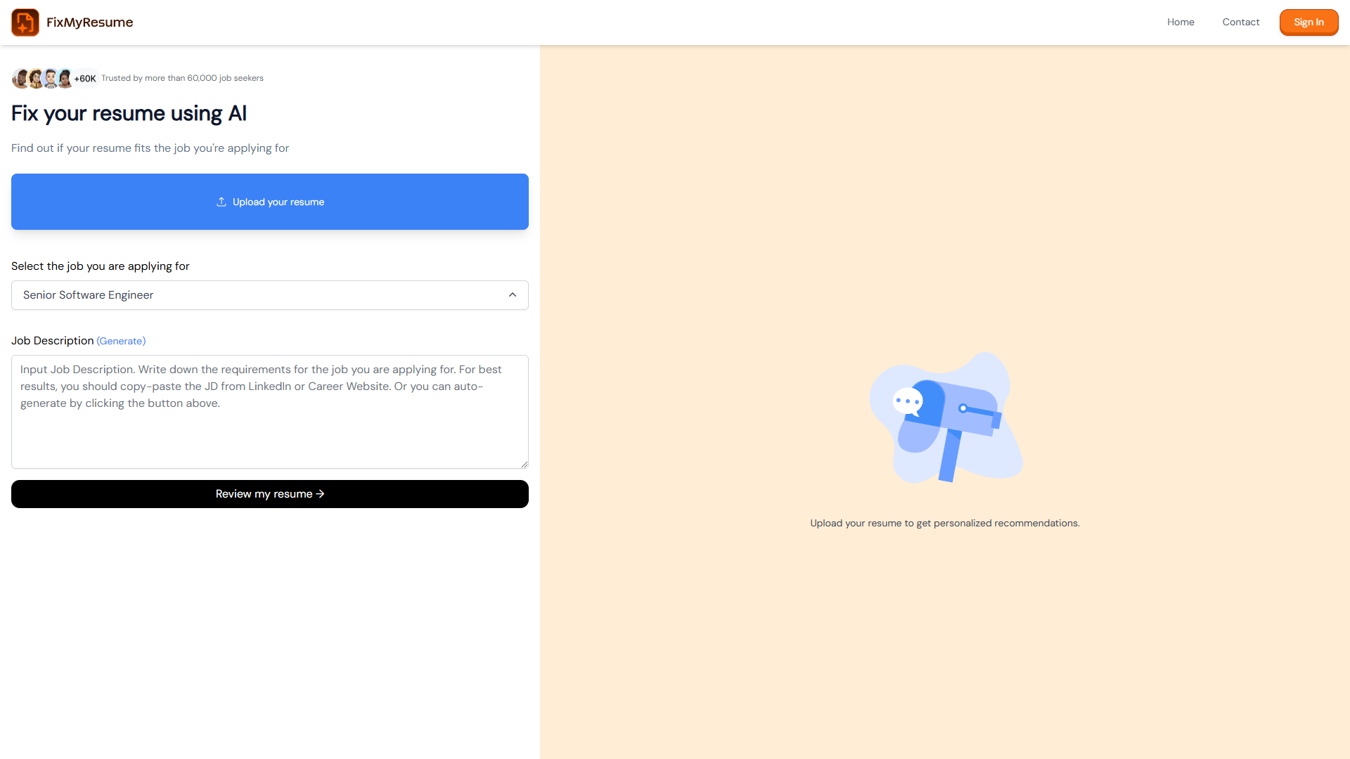 Screenshot for FixMyResume