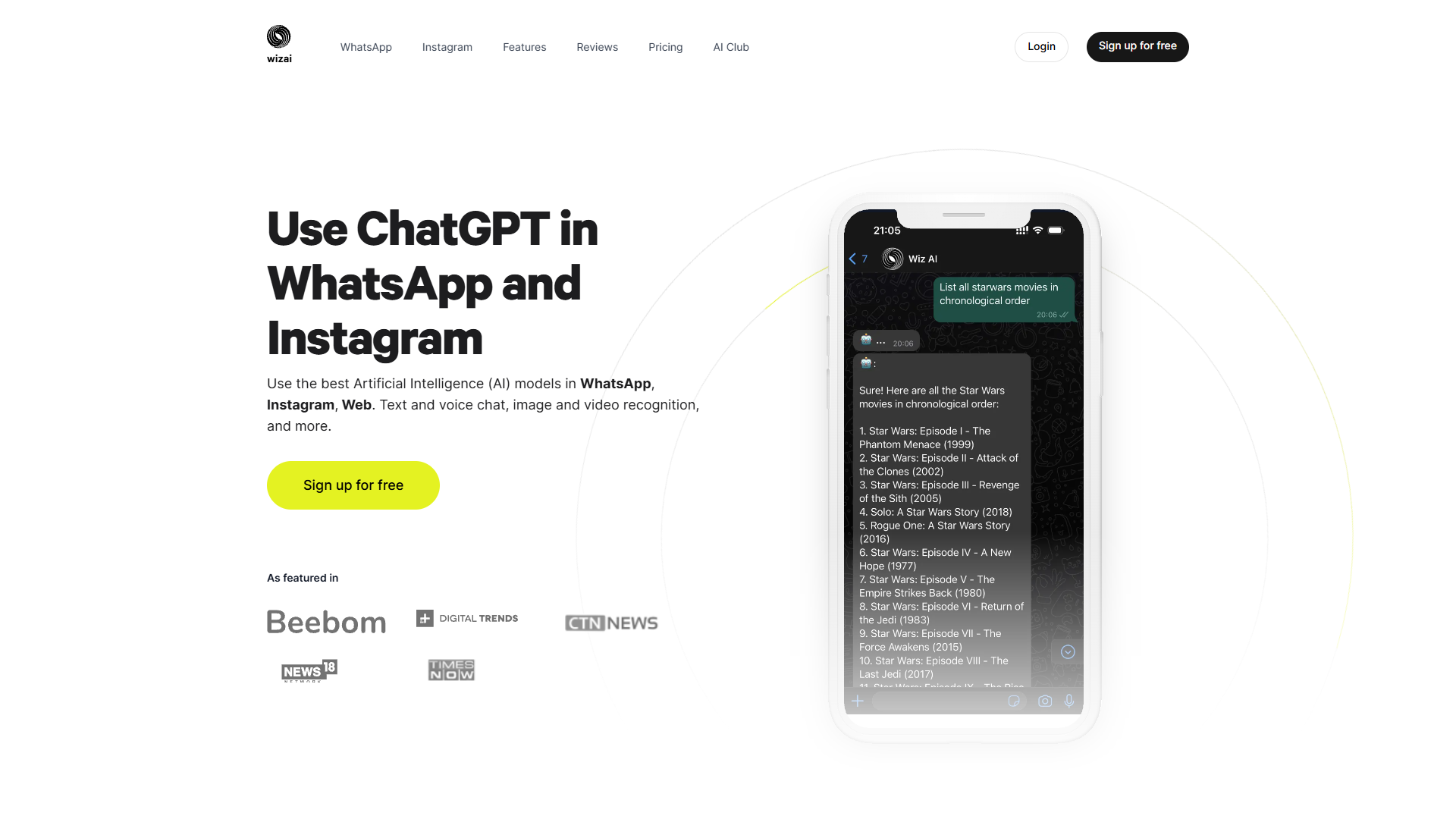 Screenshot for WizAI