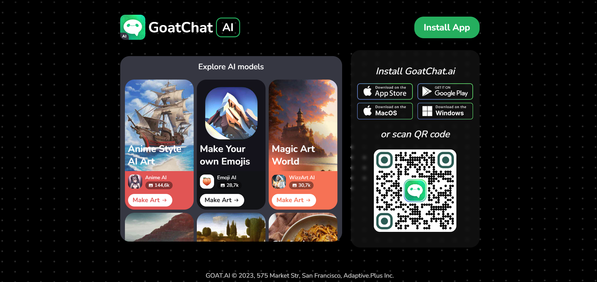 Screenshot for GoatChat AI