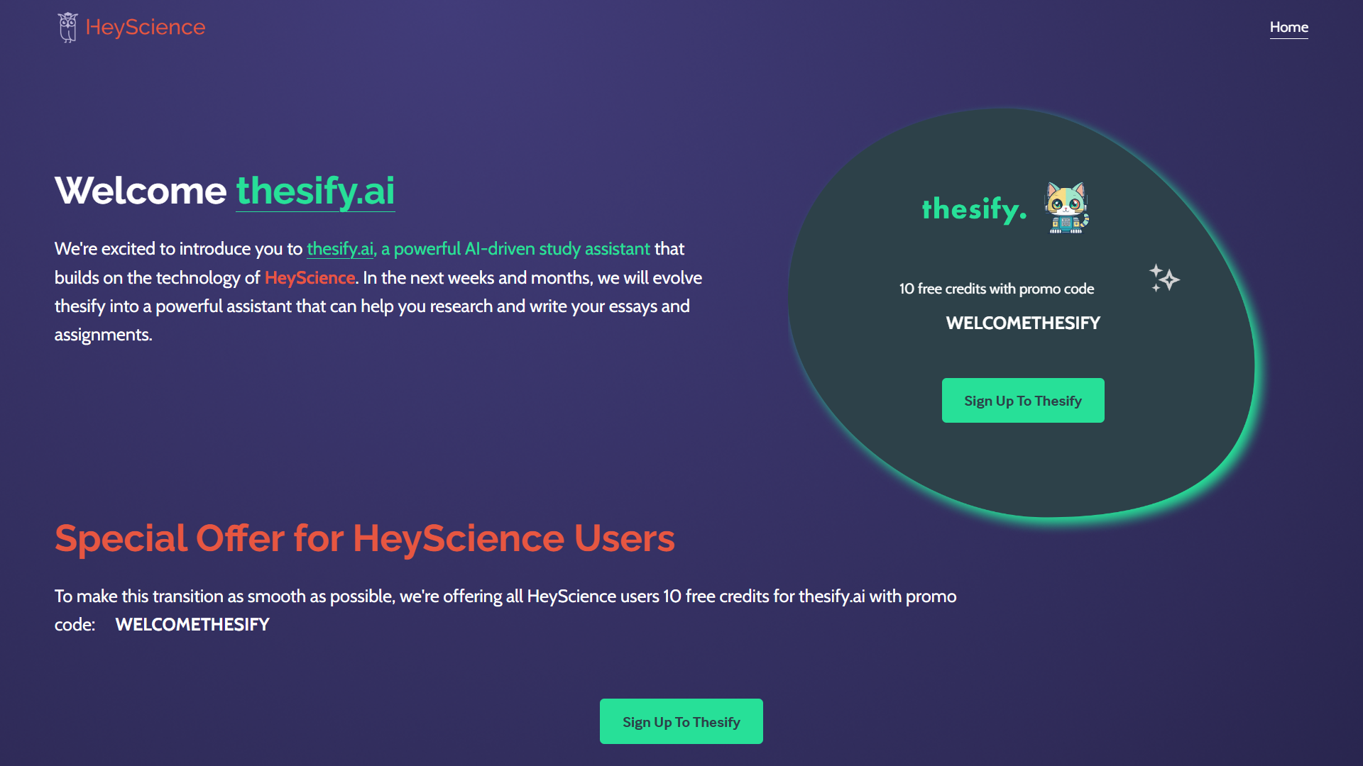 Screenshot for HeyScience