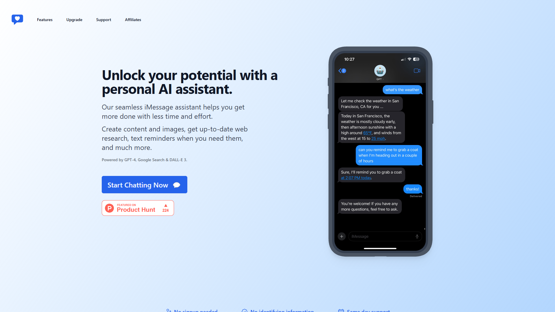 Screenshot for iChatWithGPT