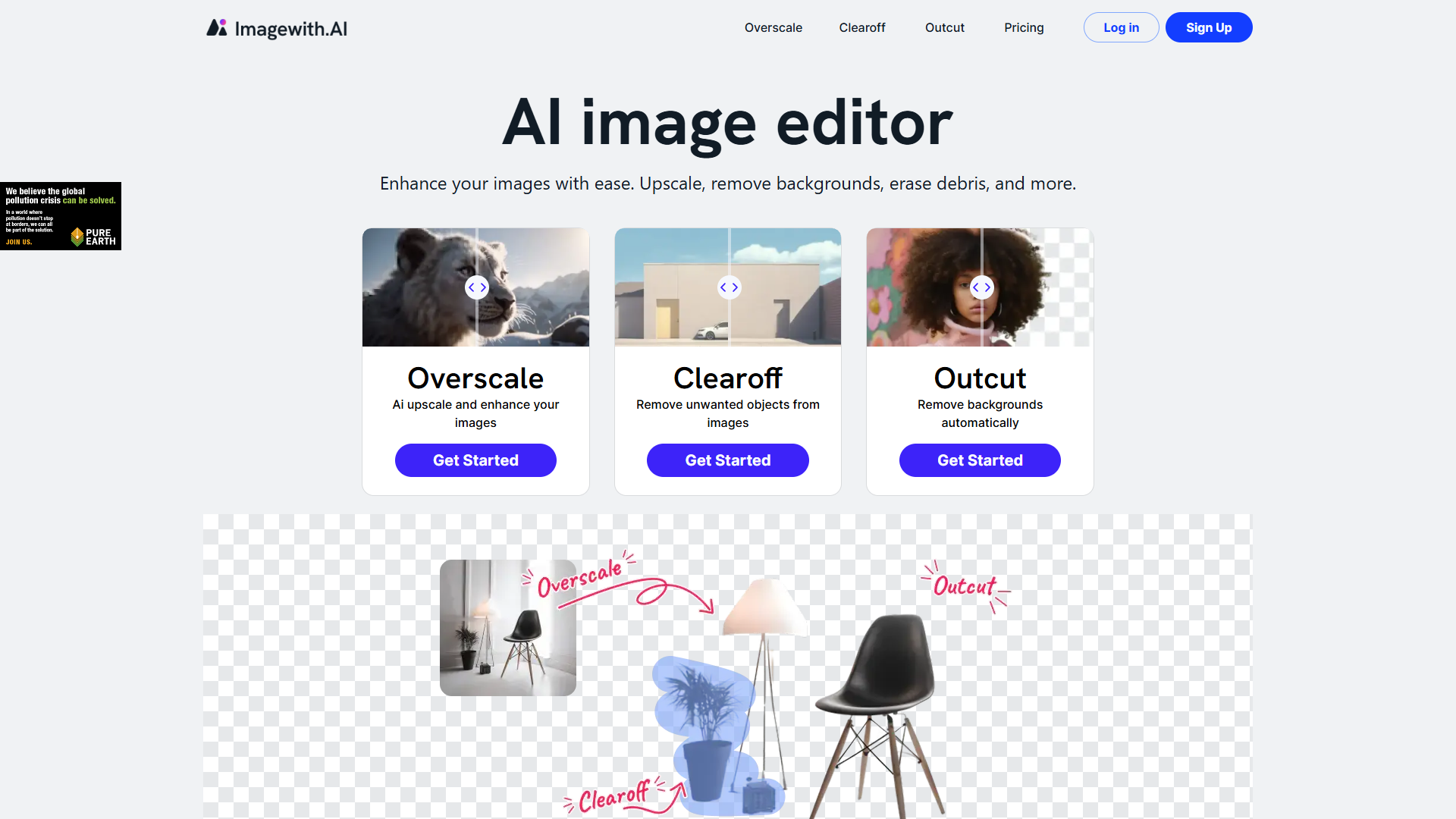 Screenshot for Imagewith.AI