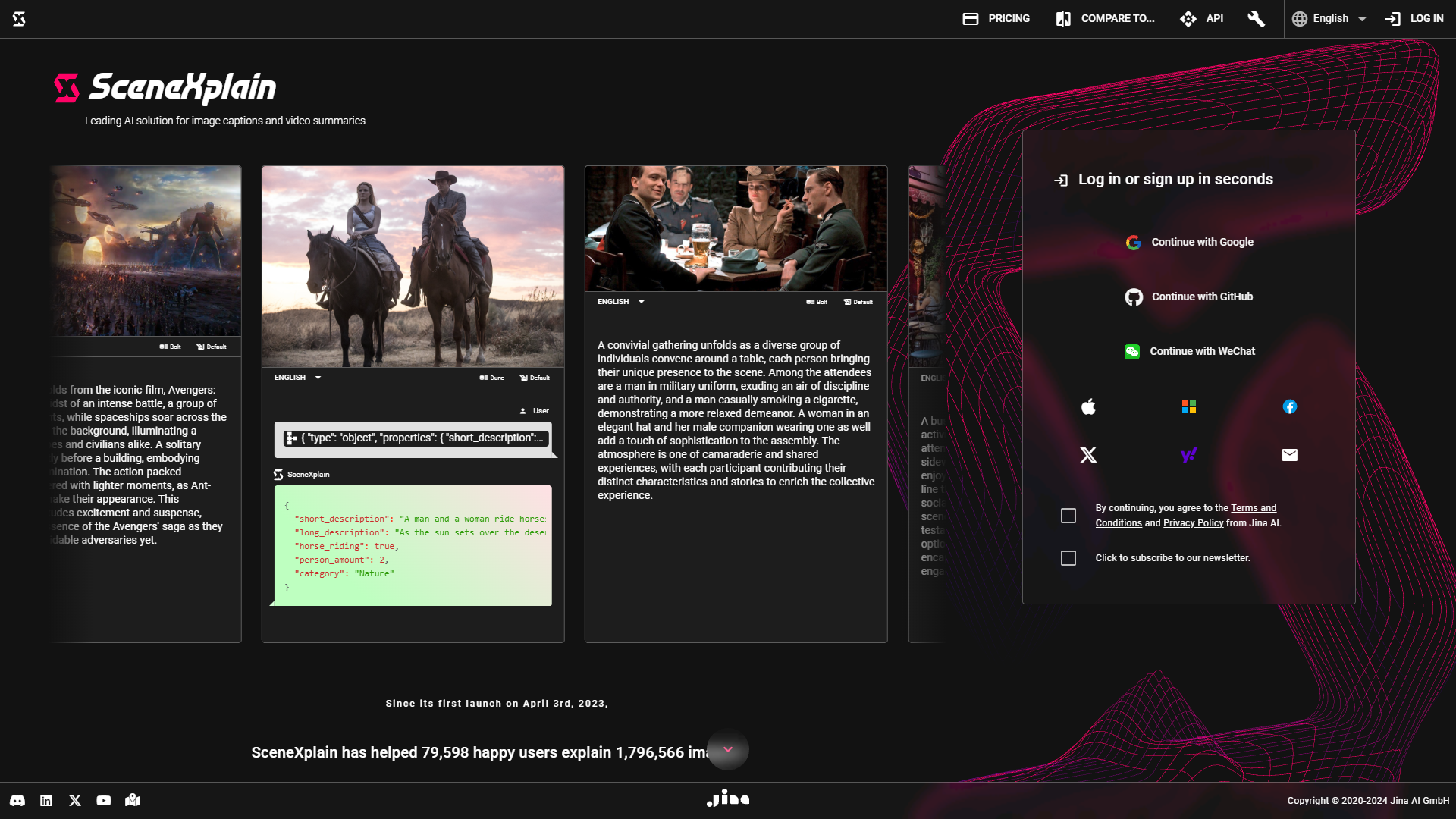 Screenshot for SceneXplain