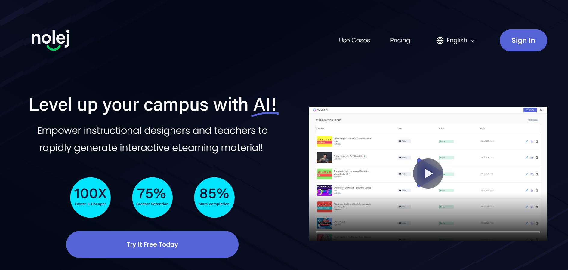 Screenshot for Nolej