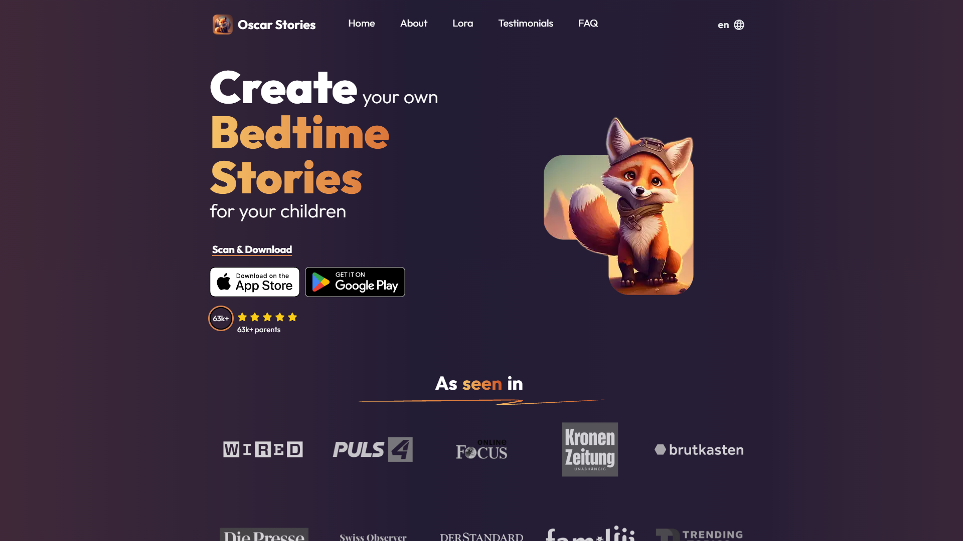 Screenshot for Oscar Stories