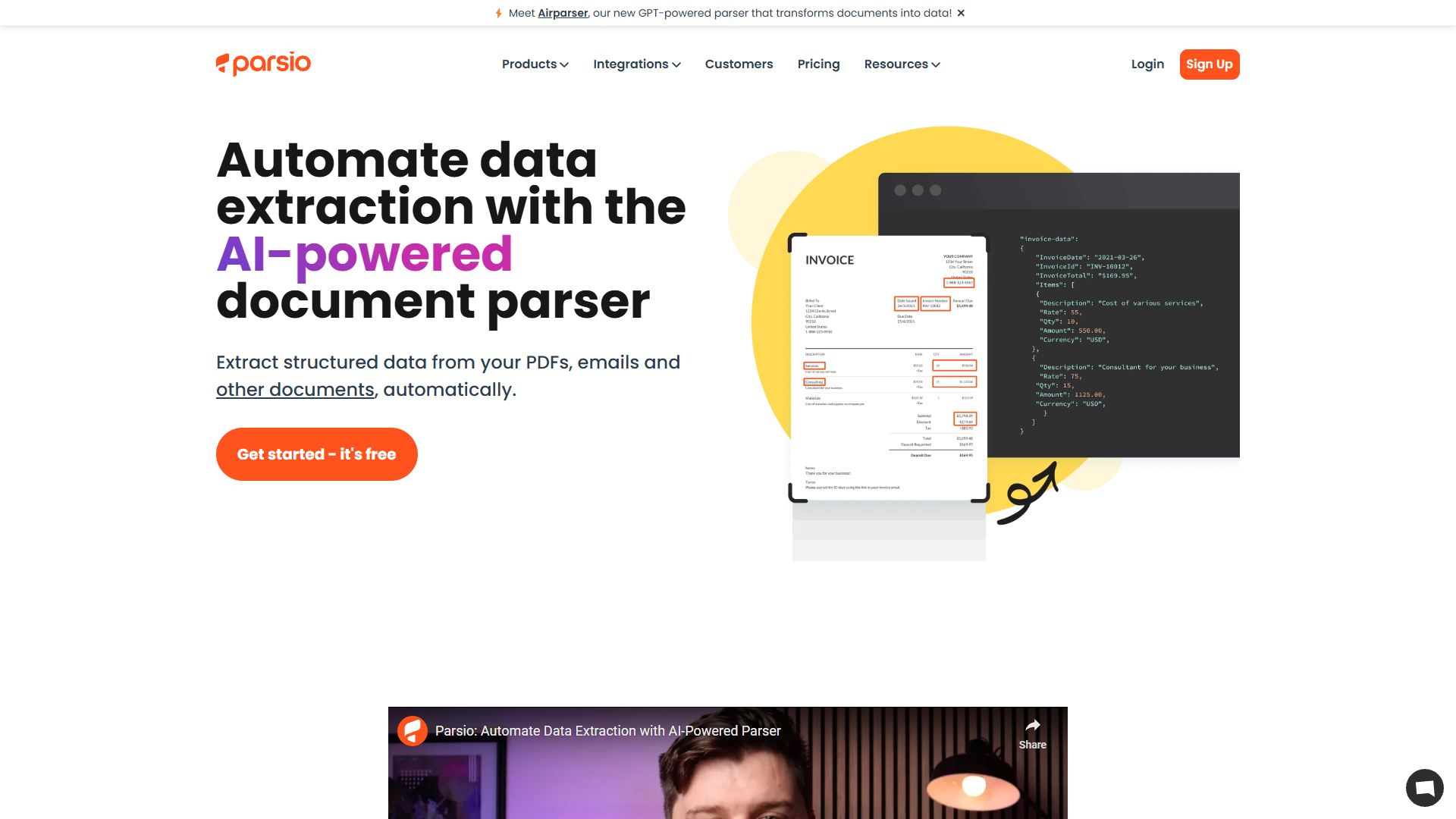 Screenshot for Parsio