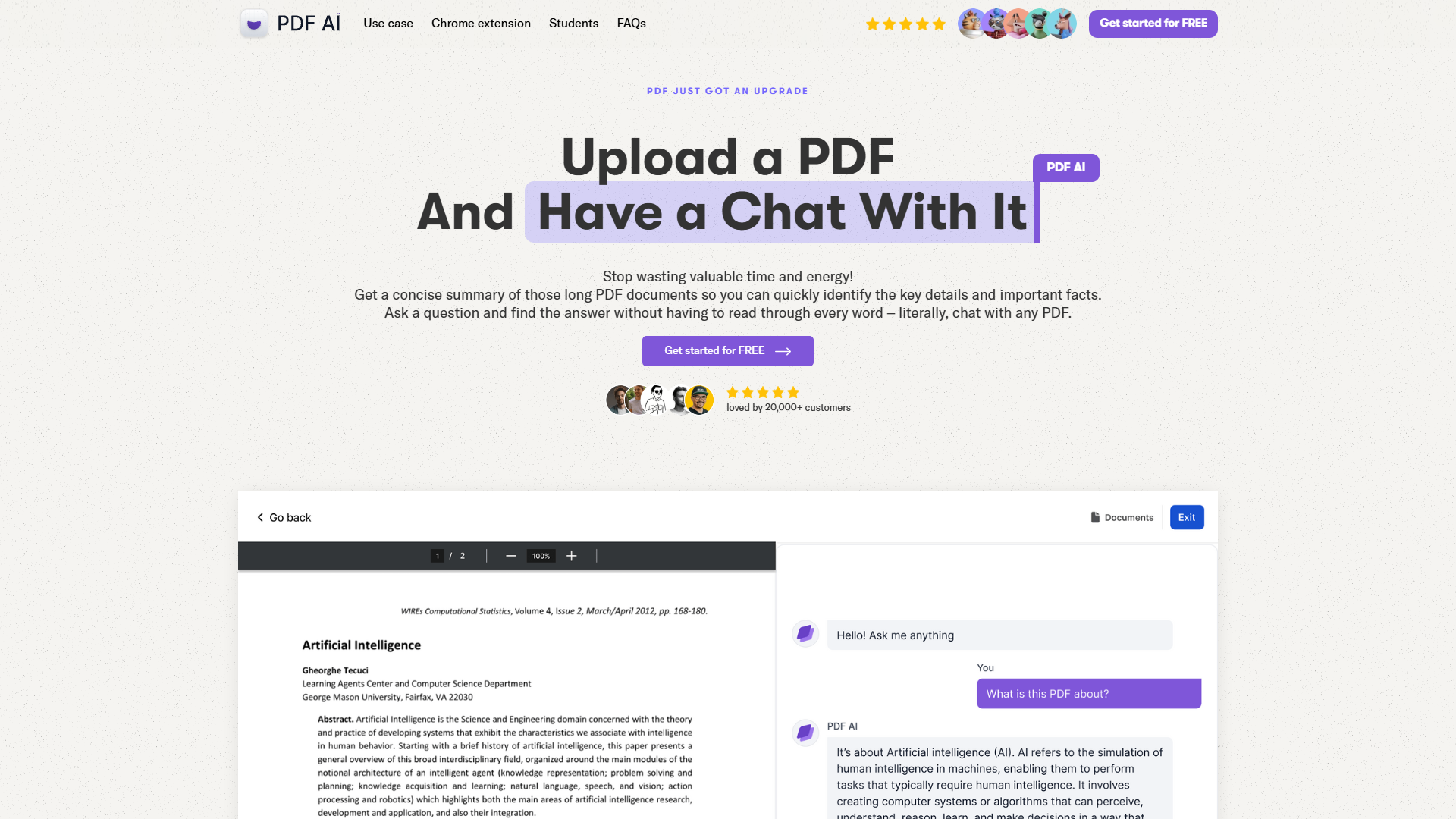 Screenshot for PDF AI