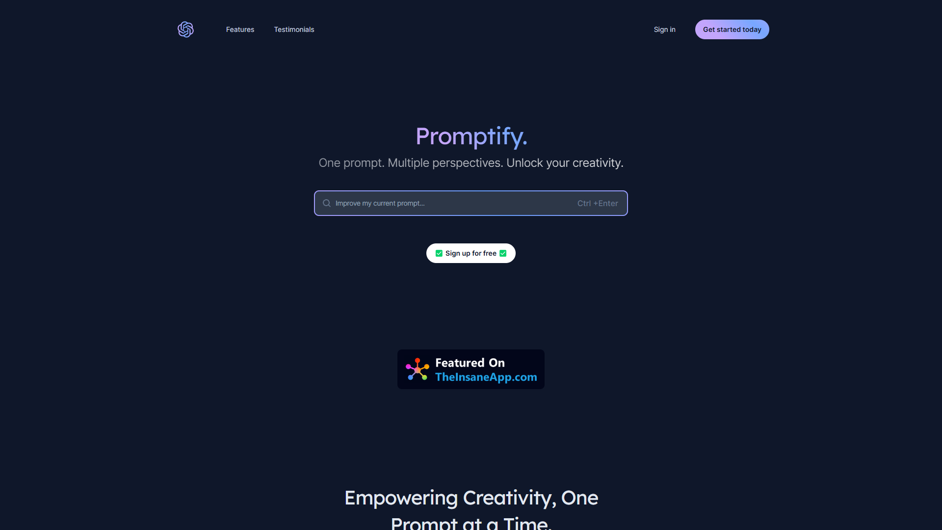 Screenshot for Promptify.Pro