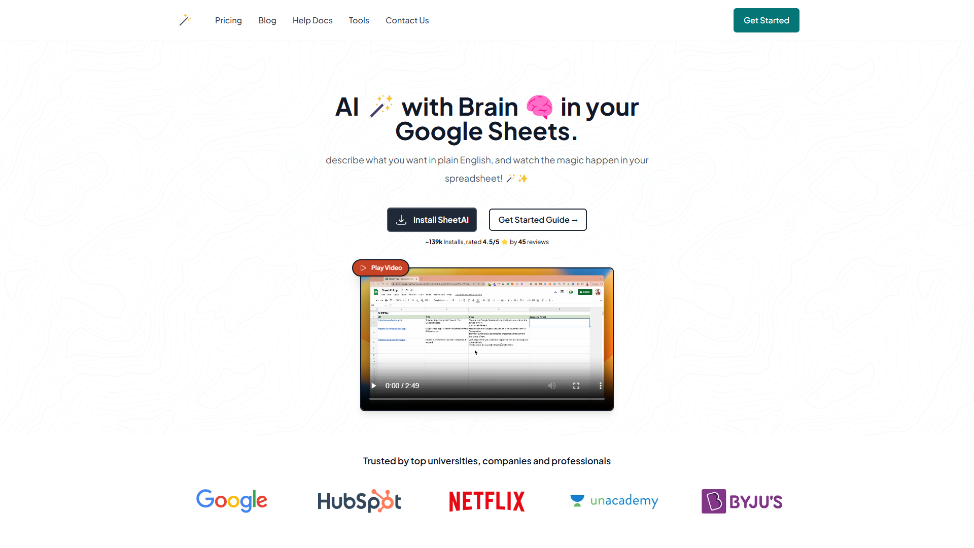 Screenshot for SheetAI