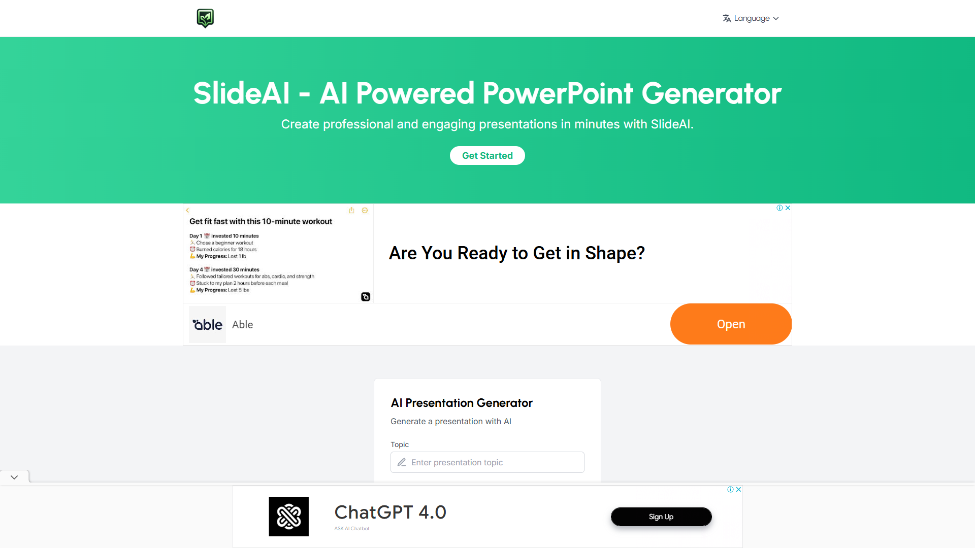 Screenshot for SlideAI