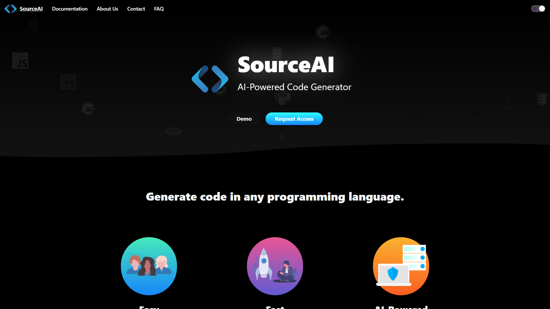 Screenshot for SourceAI