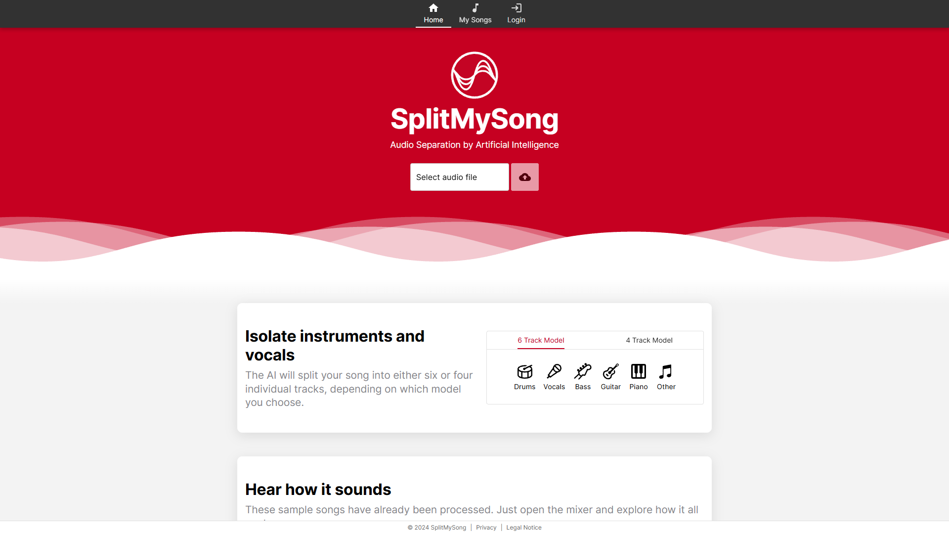 Screenshot for SplitMySong