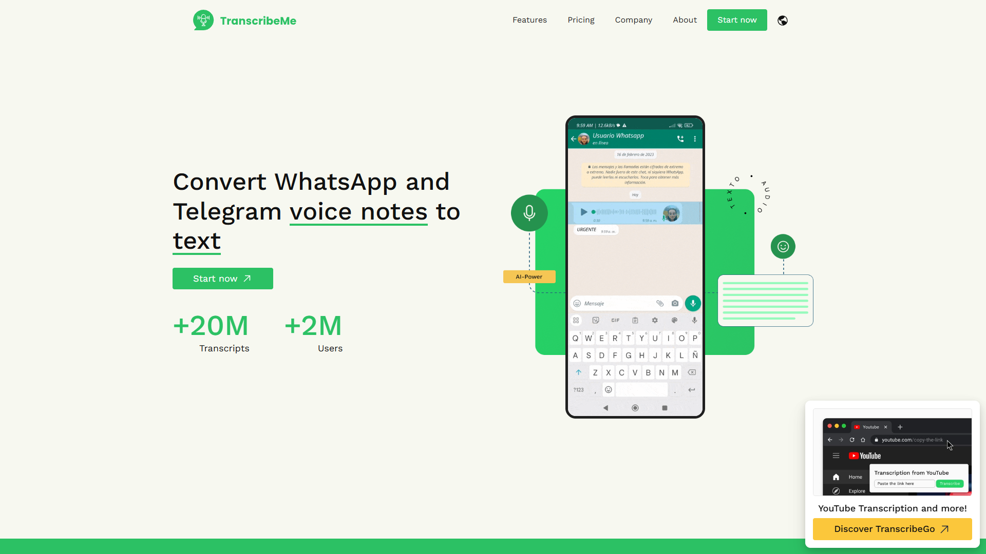 Screenshot for TranscribeMe