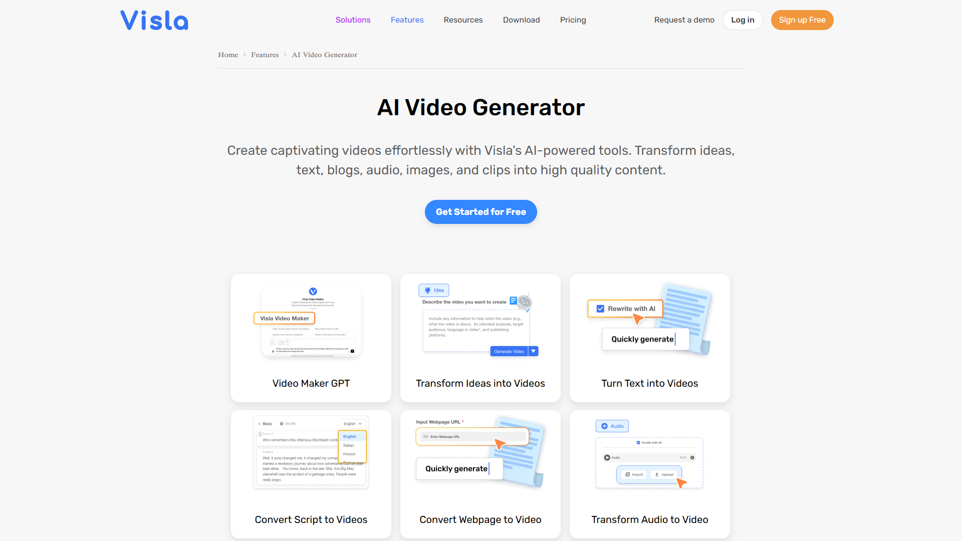 Screenshot for Visla AI Video Generator