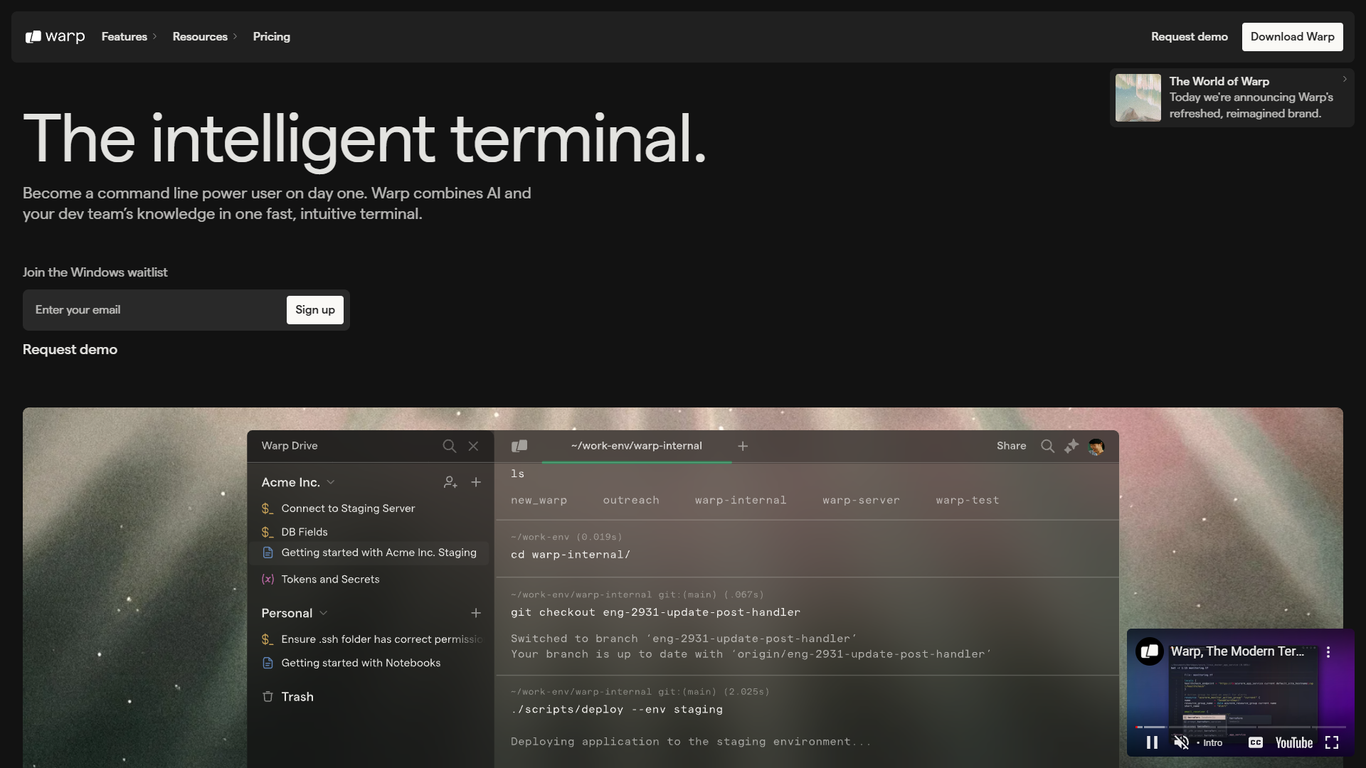 Screenshot for Warp AI