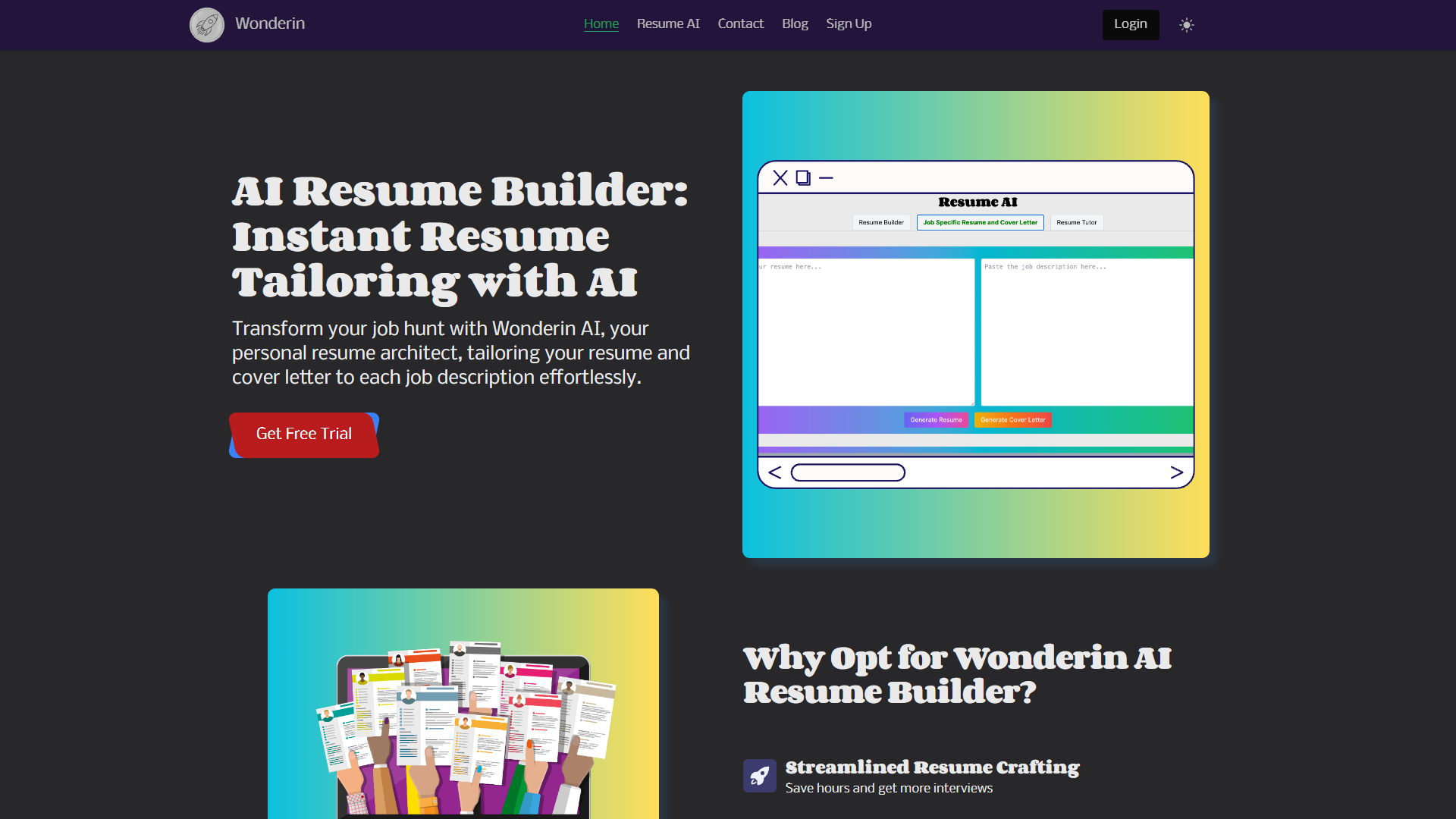 Screenshot for Wonderin AI