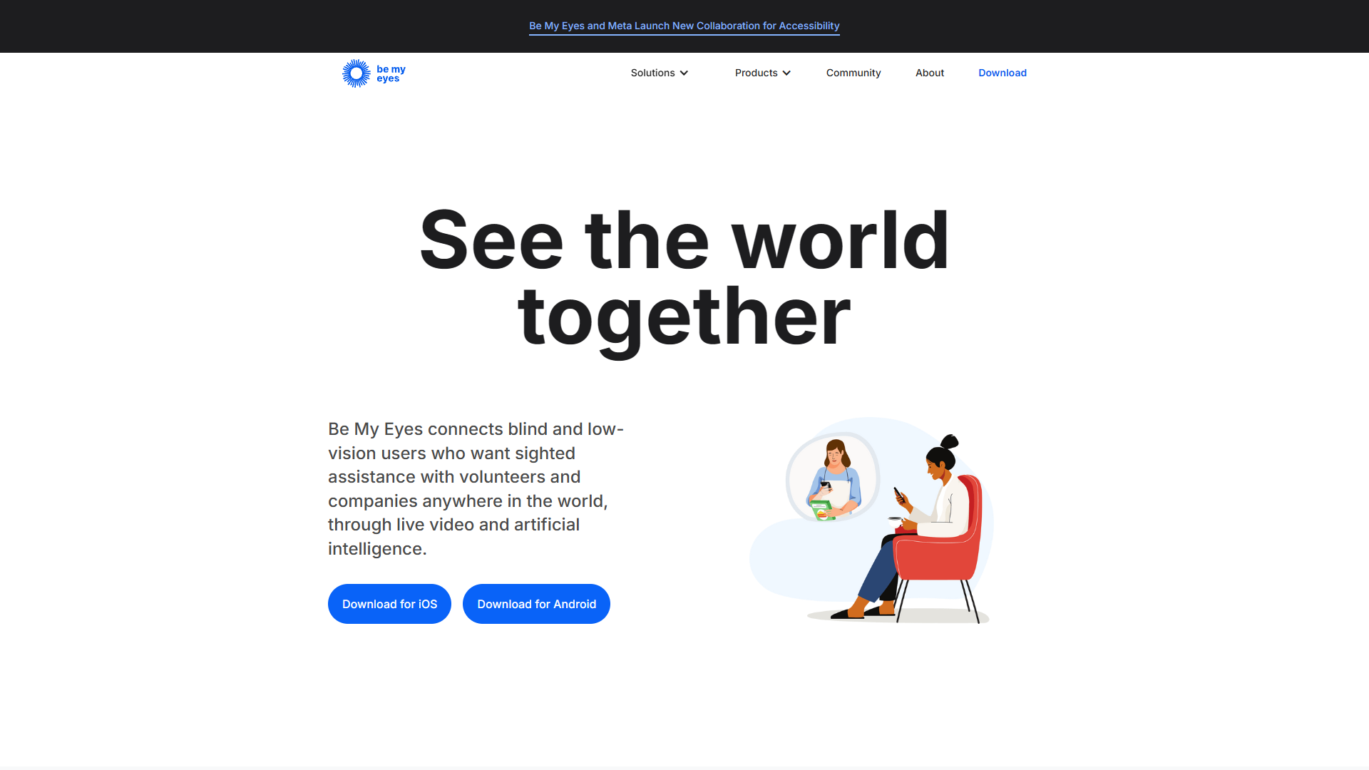 Screenshot for Be My Eyes