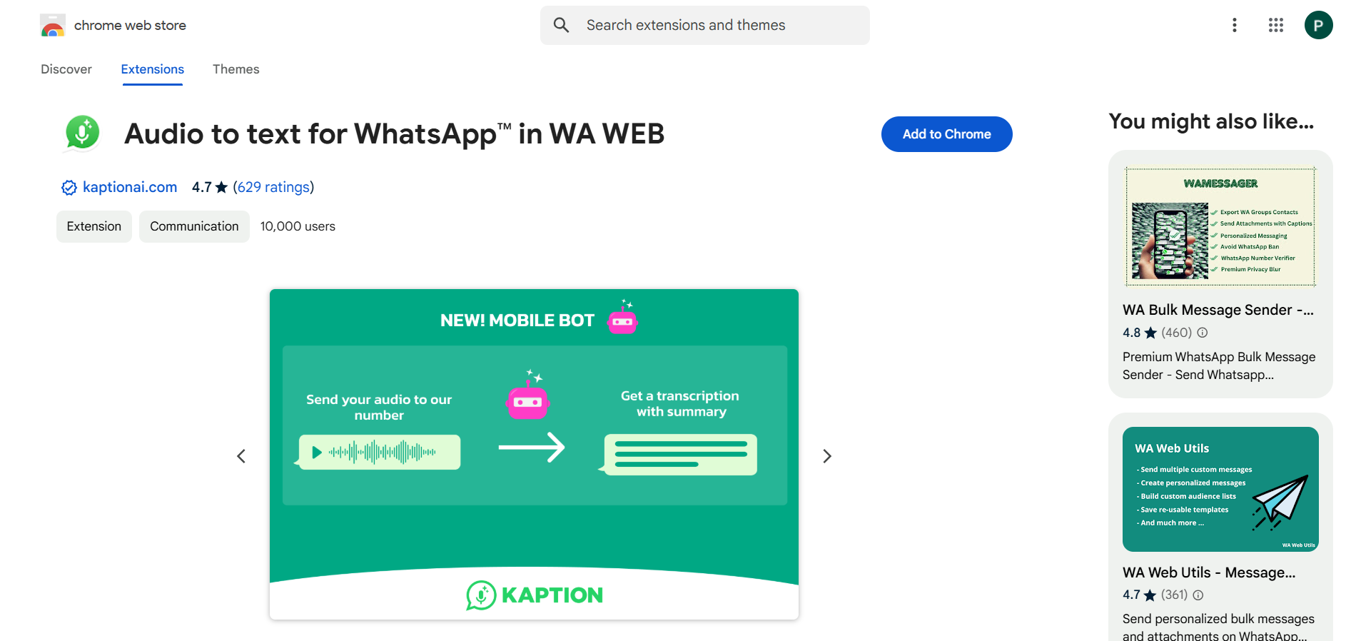 Screenshot for Kaption AI