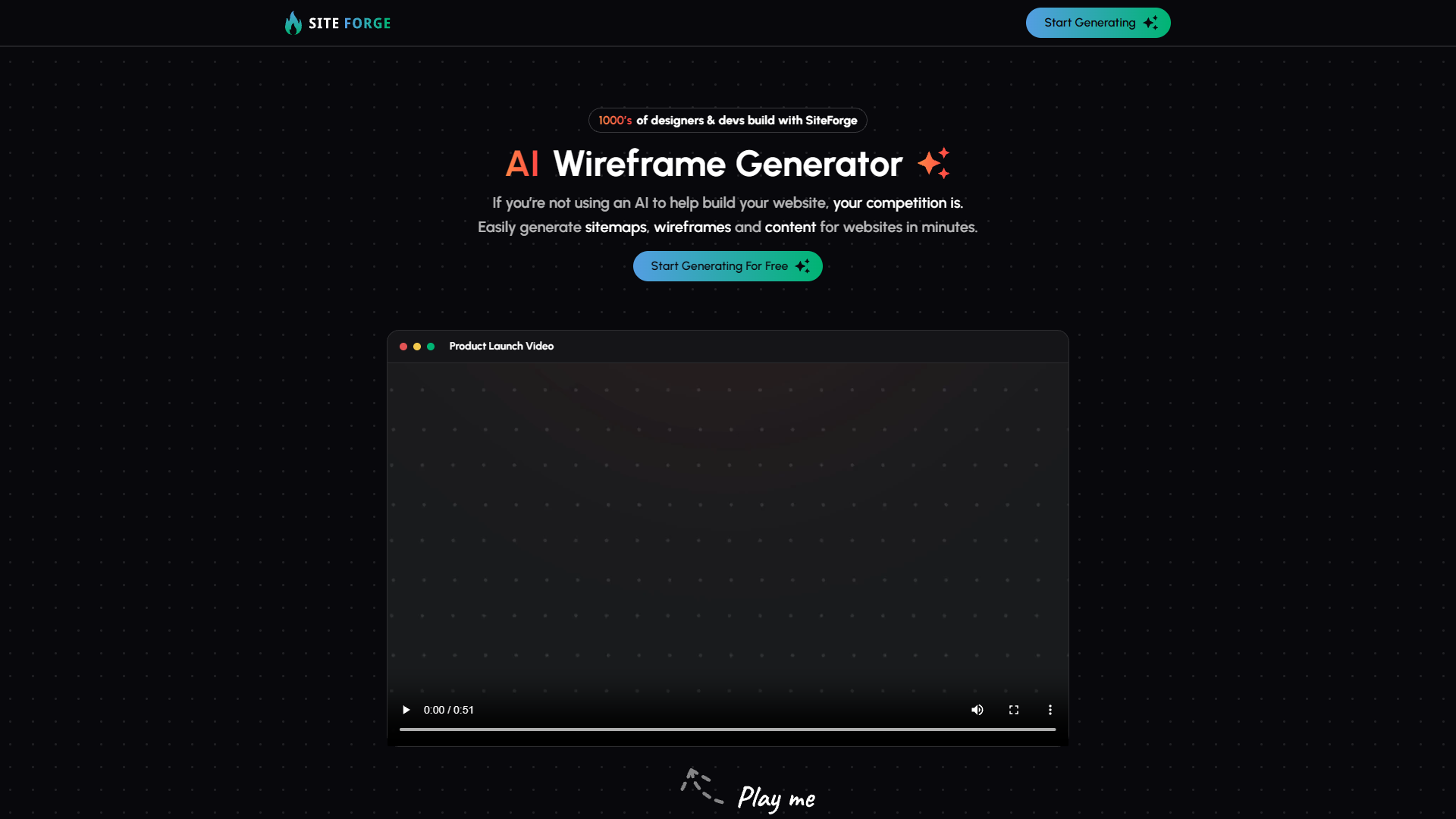 Screenshot for SiteForge