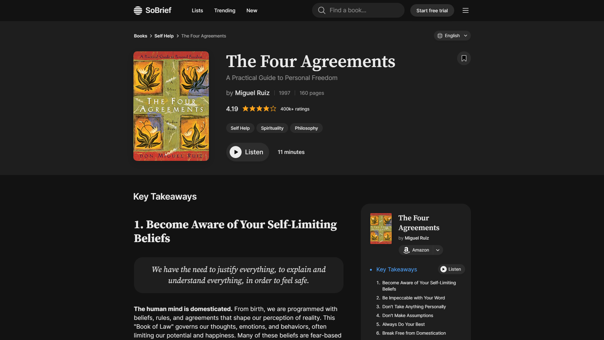 Screenshot for SoBrief