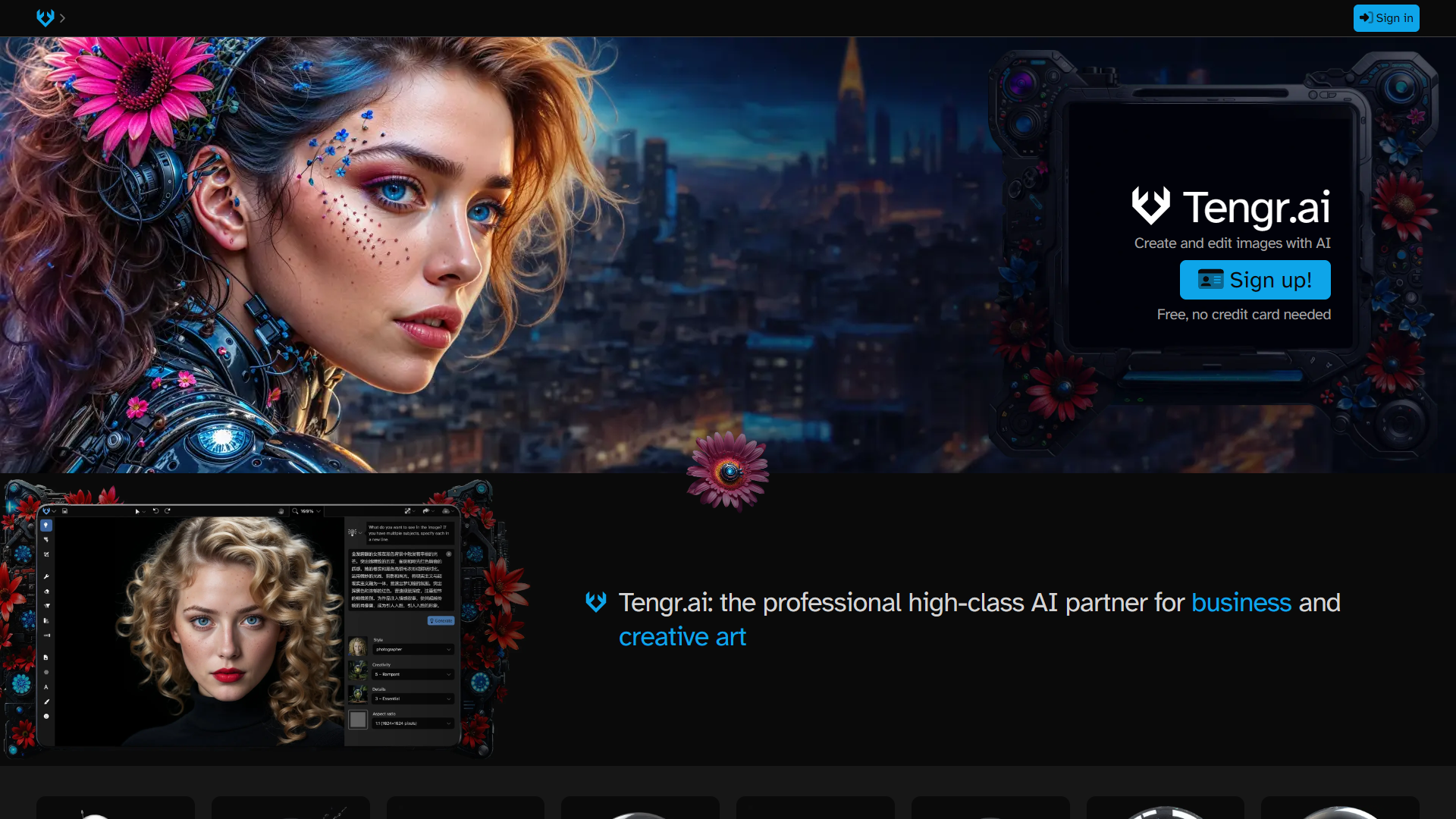 Screenshot for Tengr.ai