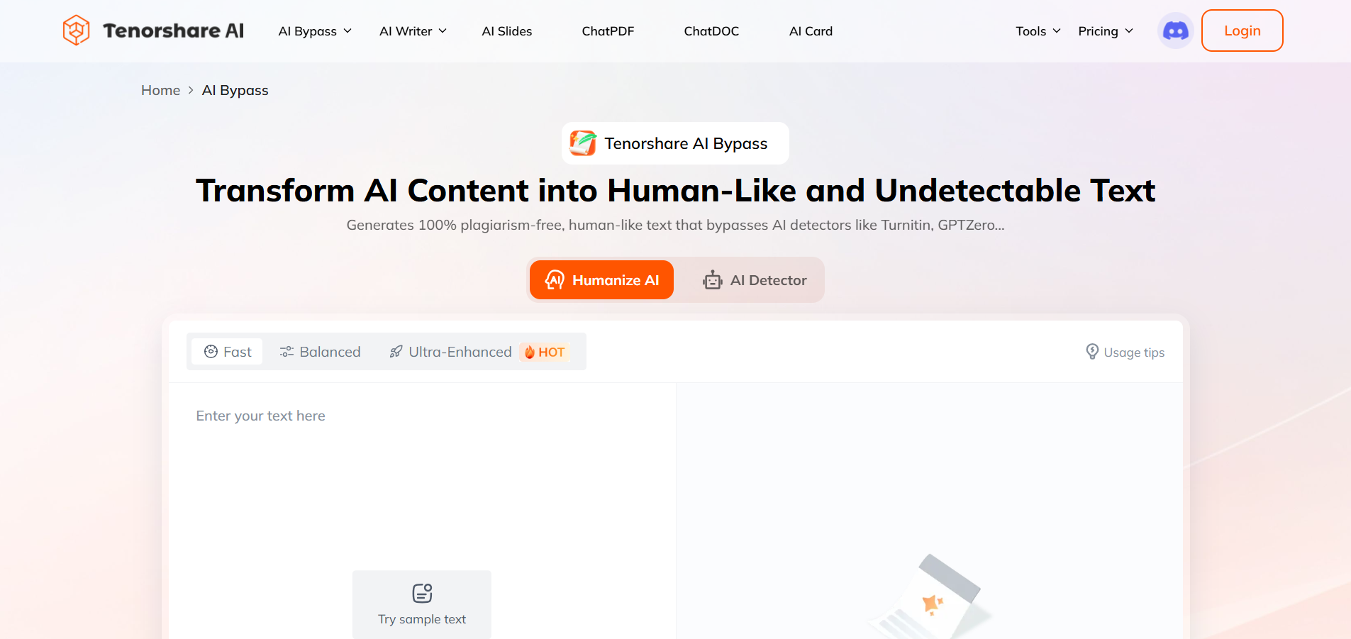 Screenshot for Tenorshare AI Bypass