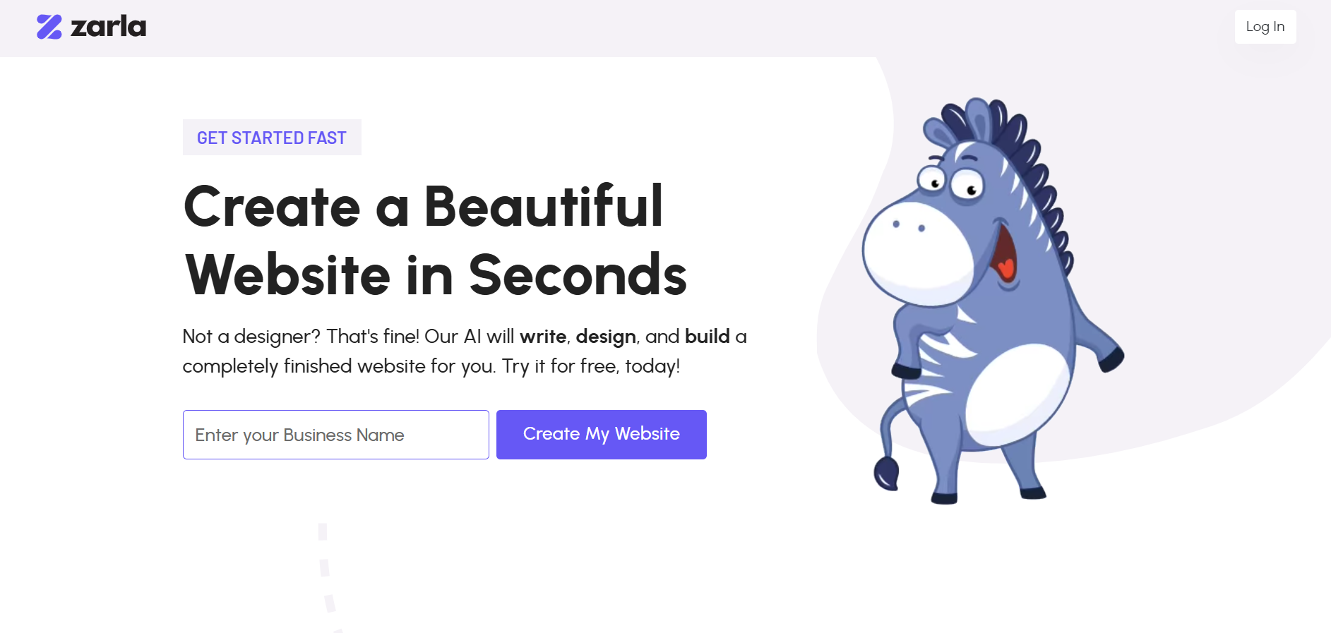 Screenshot for Zarla AI Website Builder