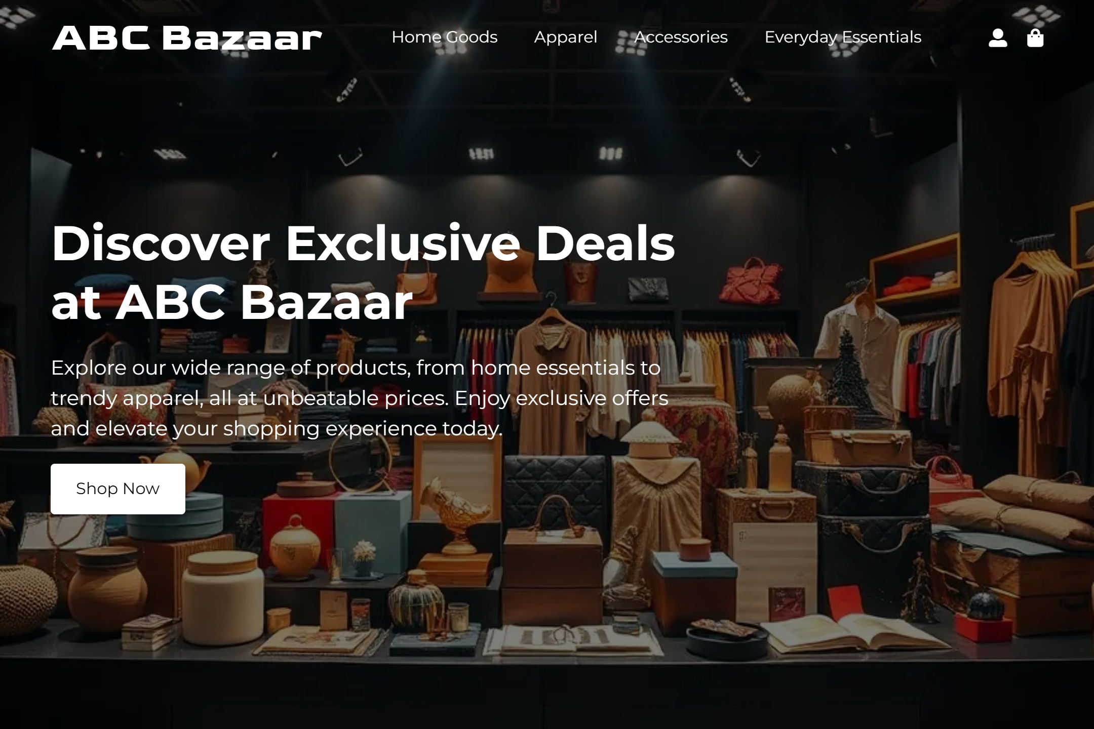 ABC store website template