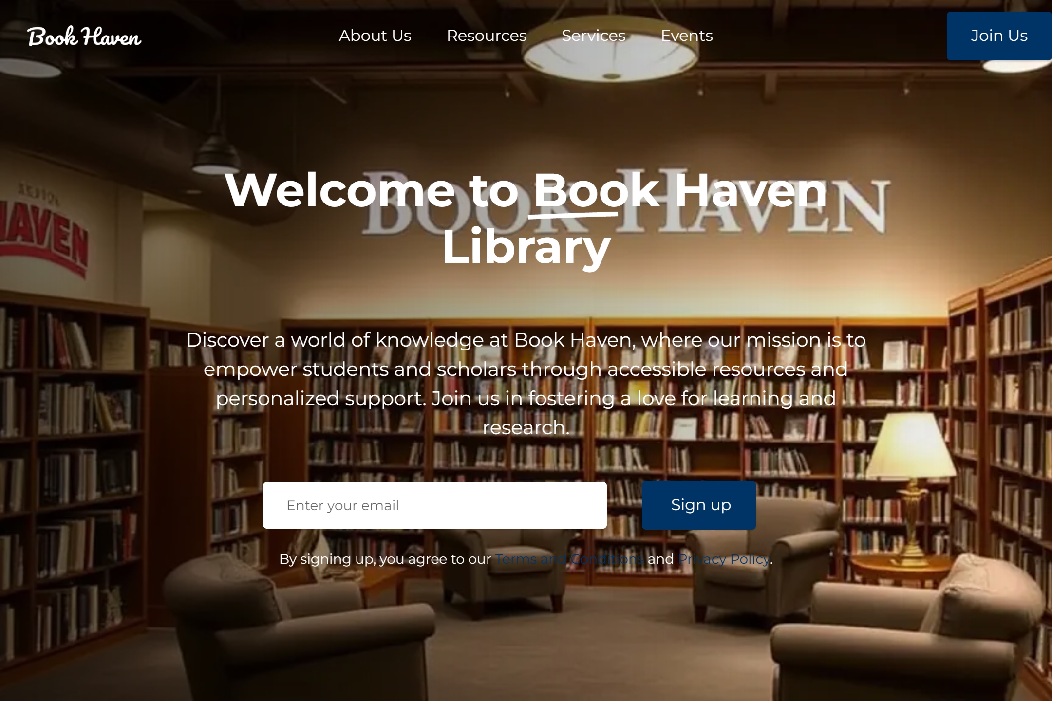 Academic Library website template