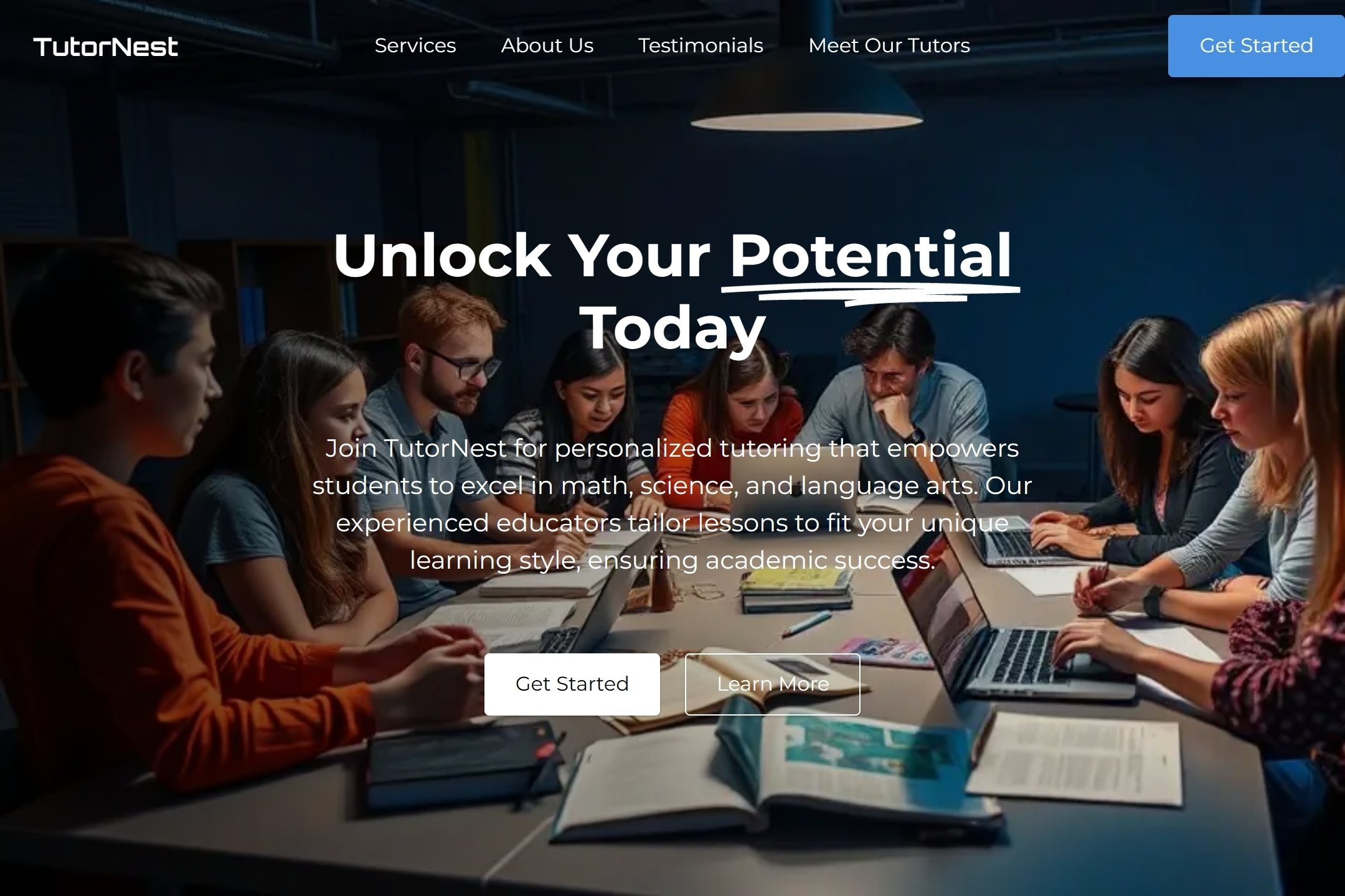 Academic tutor website template