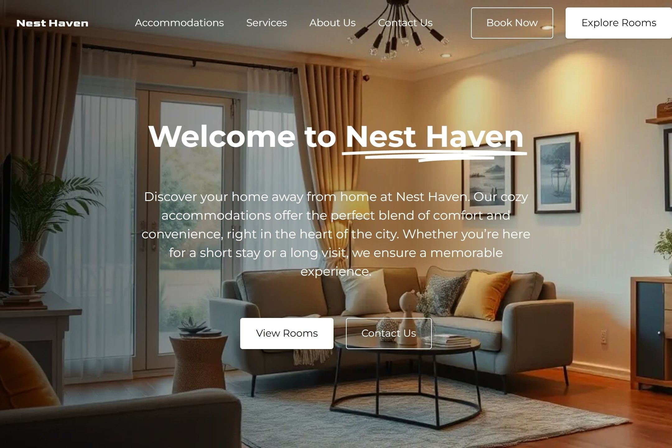 Accommodation website template