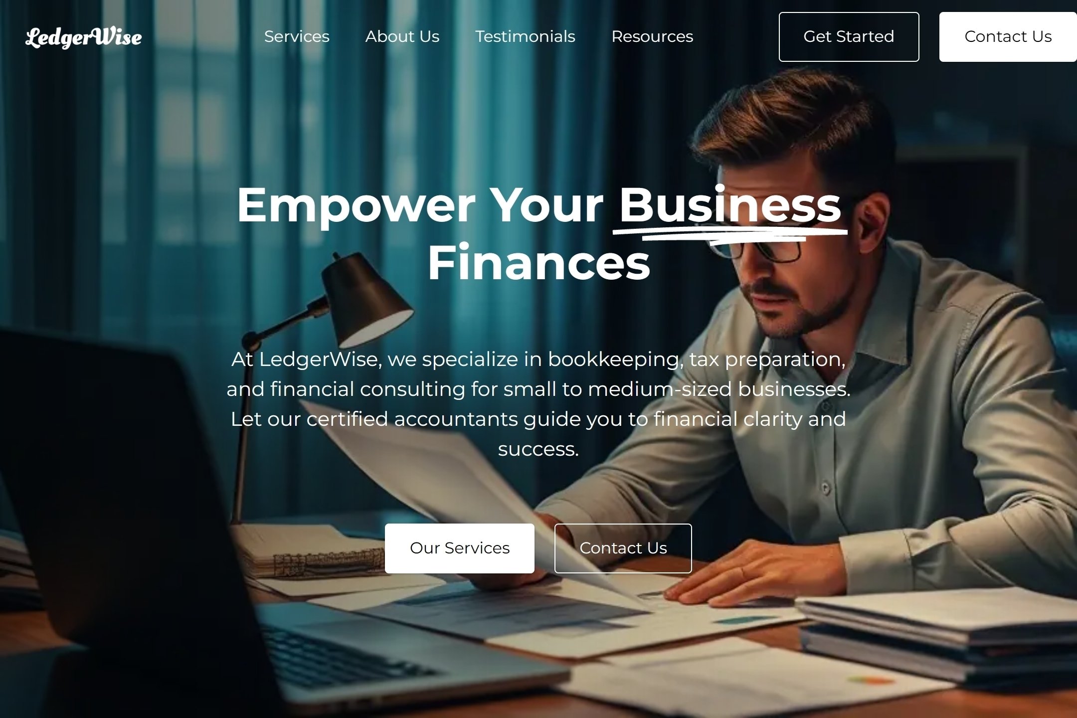 Accountant website template