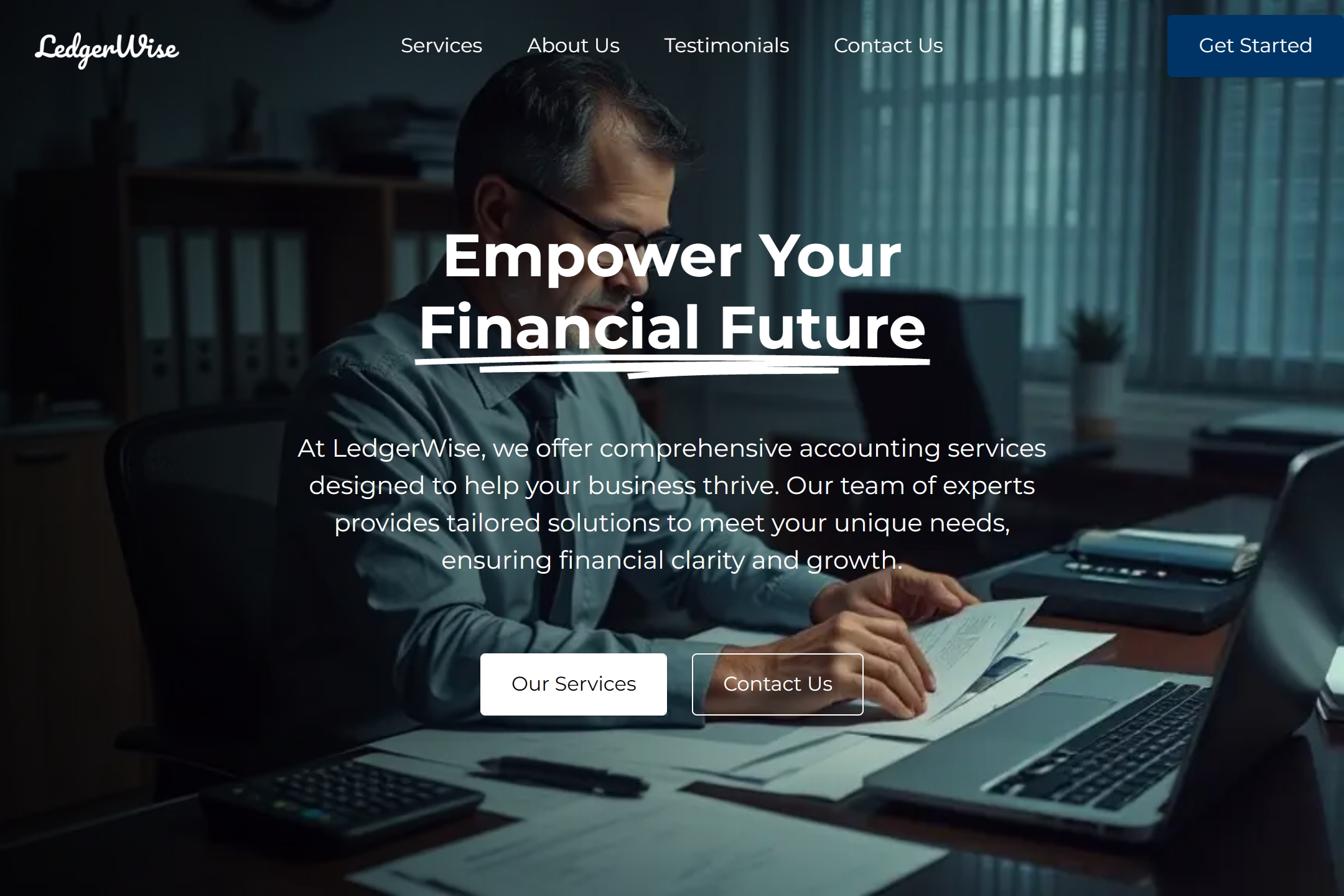 Accounting firm website template