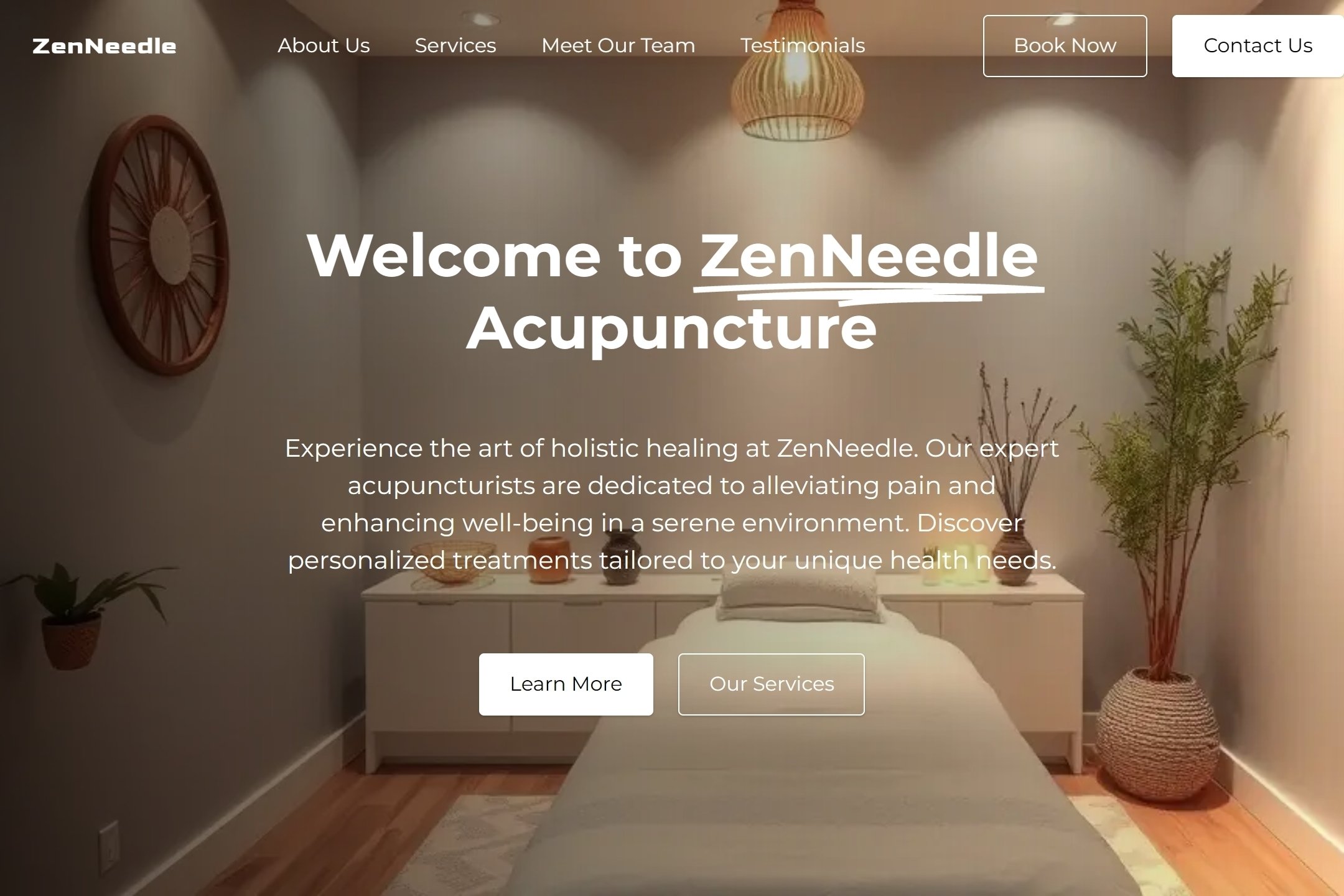 Acupuncture clinic website template